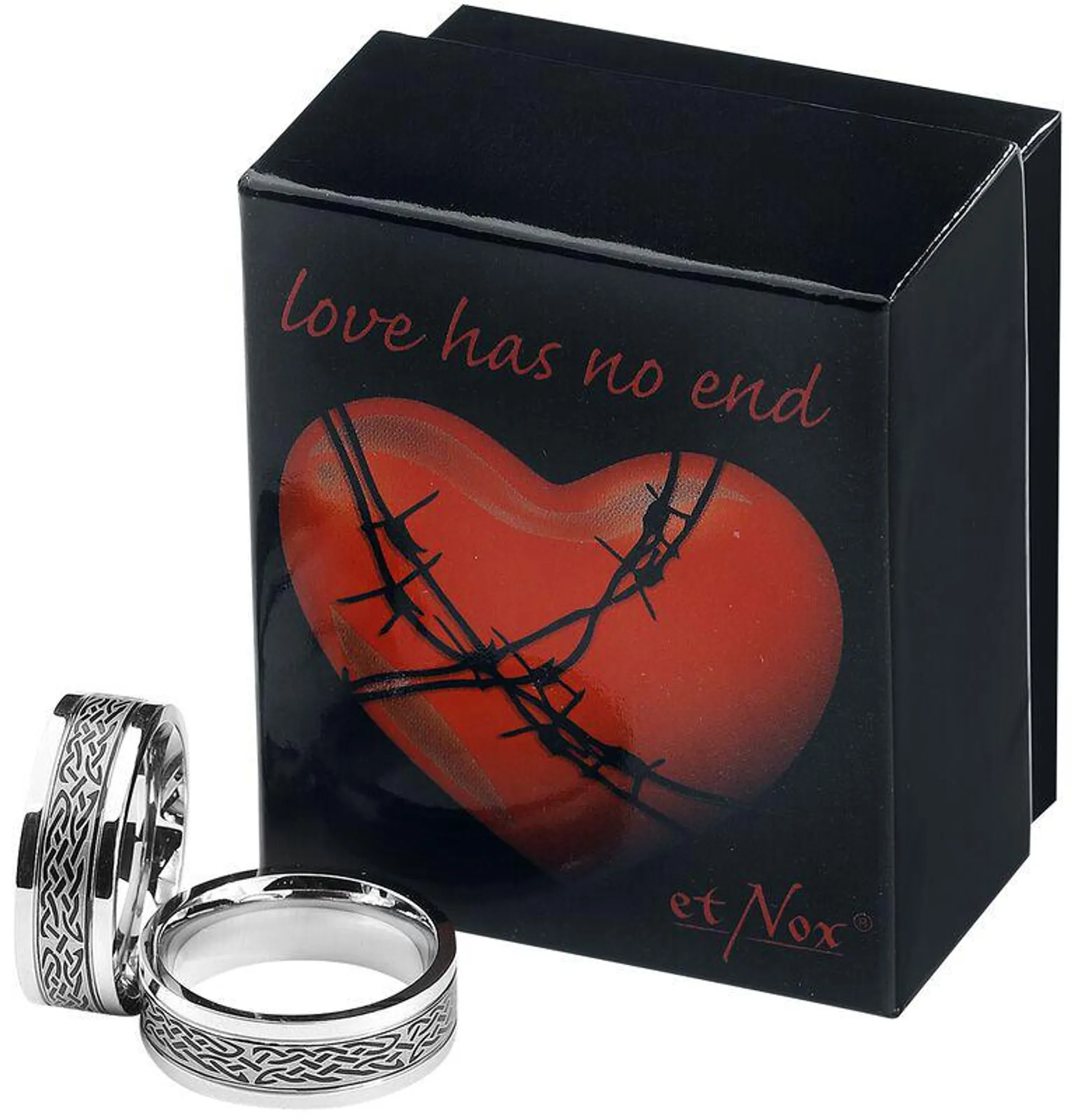 "Love Has No End" Ring silberfarben von etNox hard and heavy