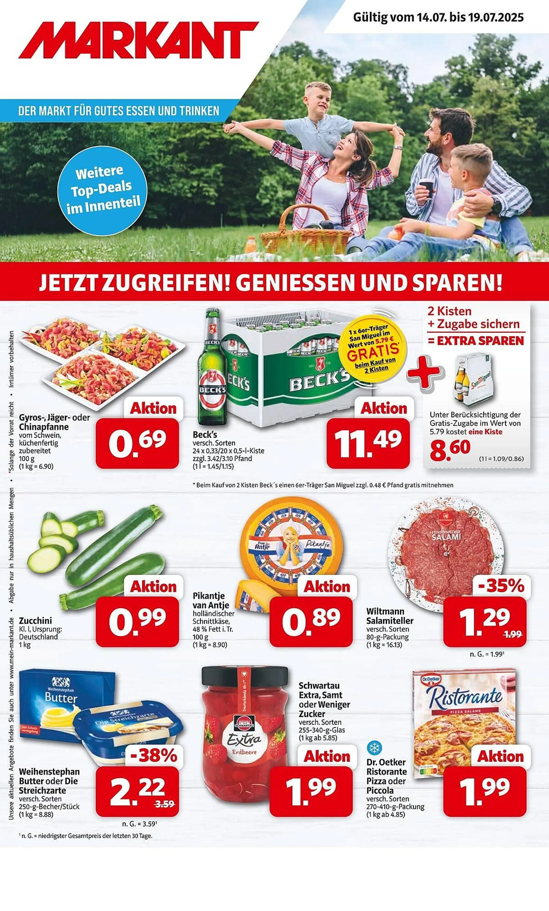 Markant Prospekt von 14. Juli bis 19. Juli 2025 - Prospekt seite 1