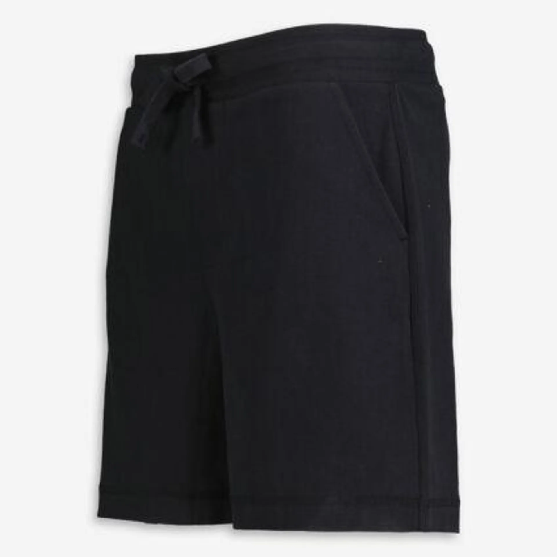 Schwarze Jersey-Shorts mit Kordelzug