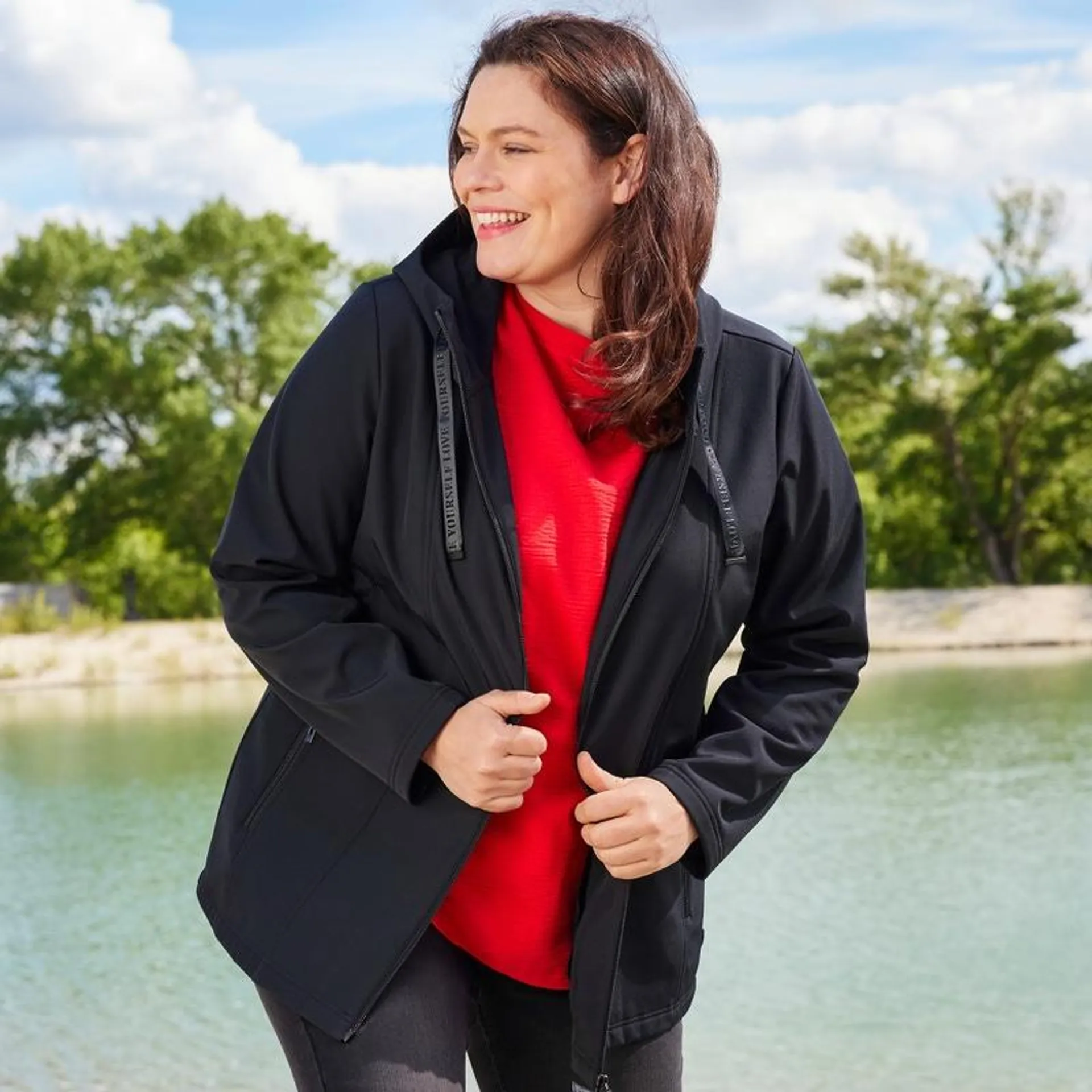 Damen-Softshell-Jacke mit Bionic-Veredlung, große Größen