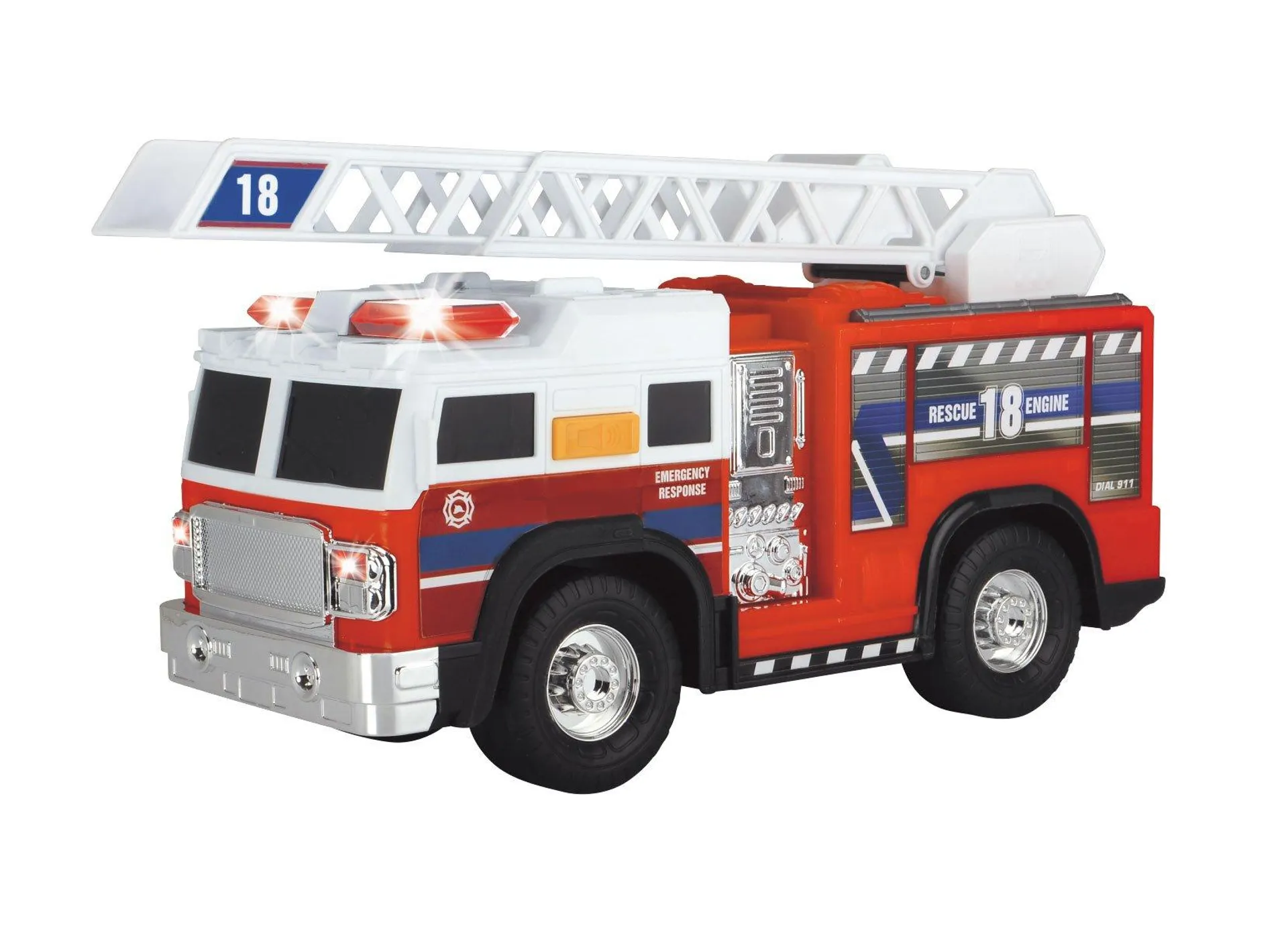 Dickie Toys Feuerwehreinheit mit Freilauf, Licht und Ton 30cm