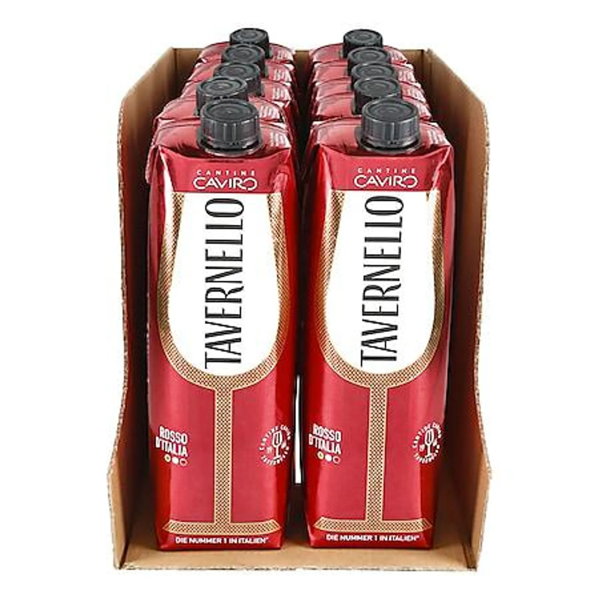 Tavernello Rosso Vino d'Italia 11,5 % vol 1 Liter, 10er Pack