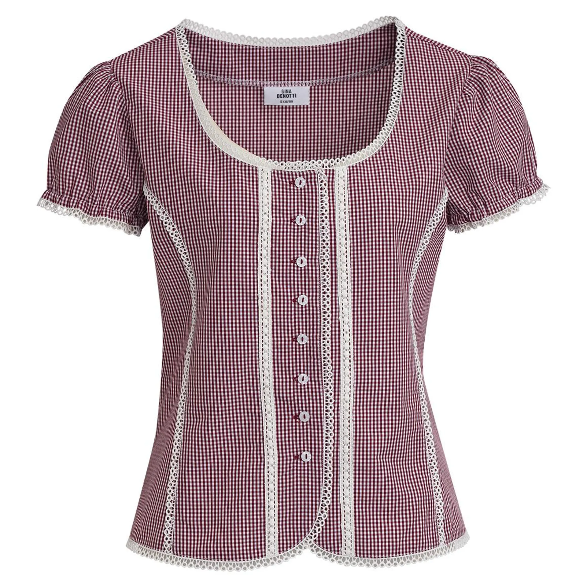 Damen Trachtenbluse mit Spitze