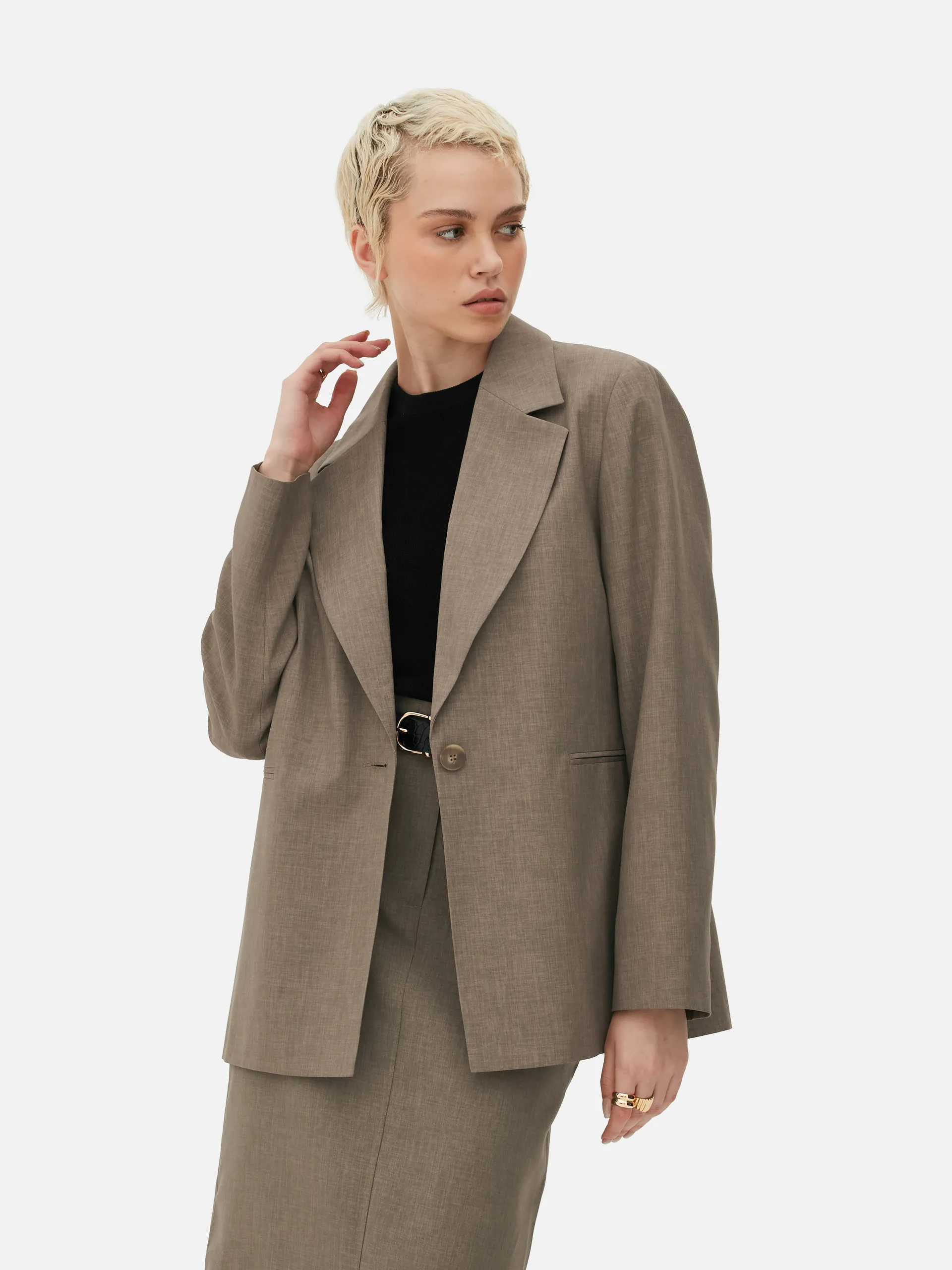 Co-ord Single-Breasted Oversized Blazer