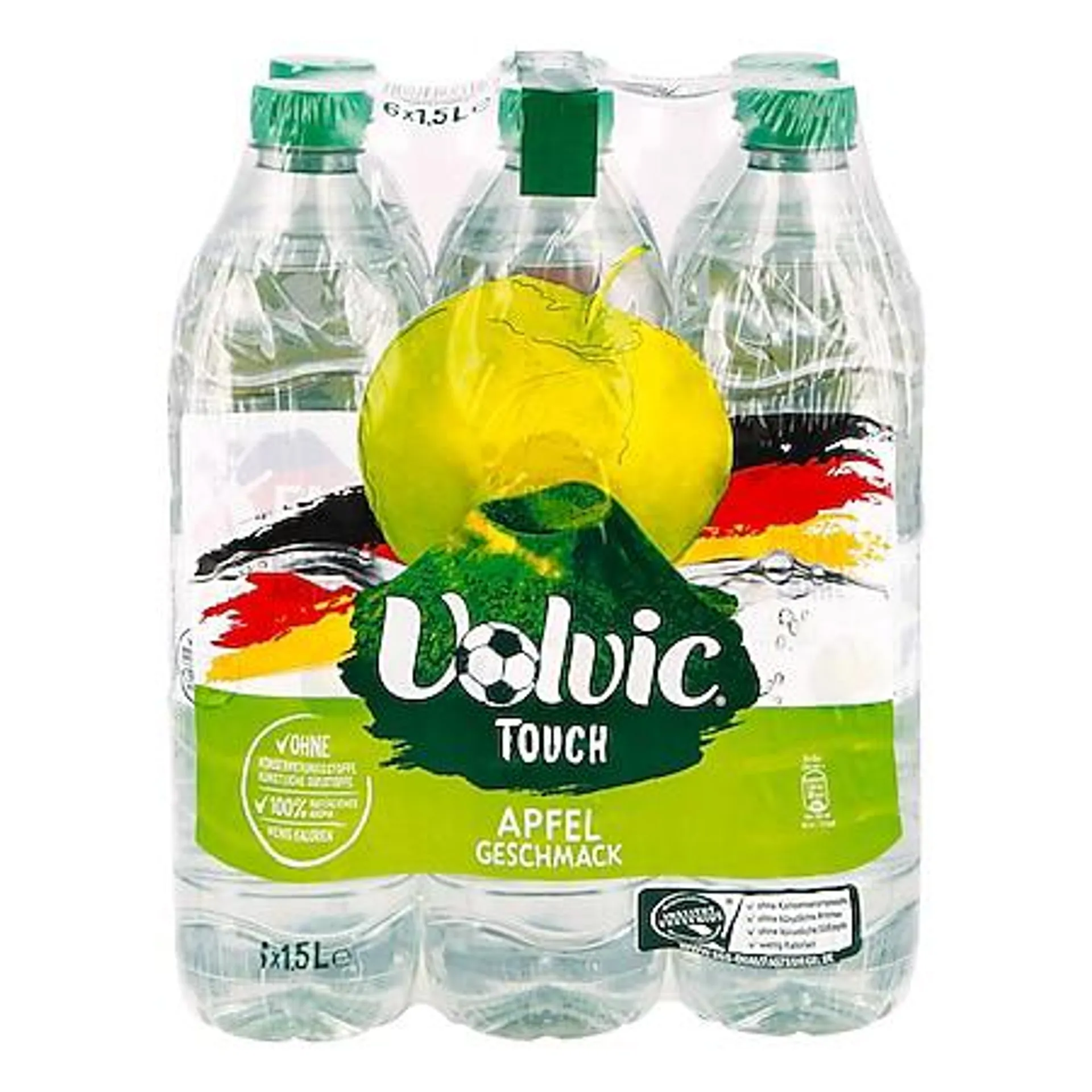 Volvic Touch Wasser mit Apfelgeschmack 1,5 Liter, 6er Pack