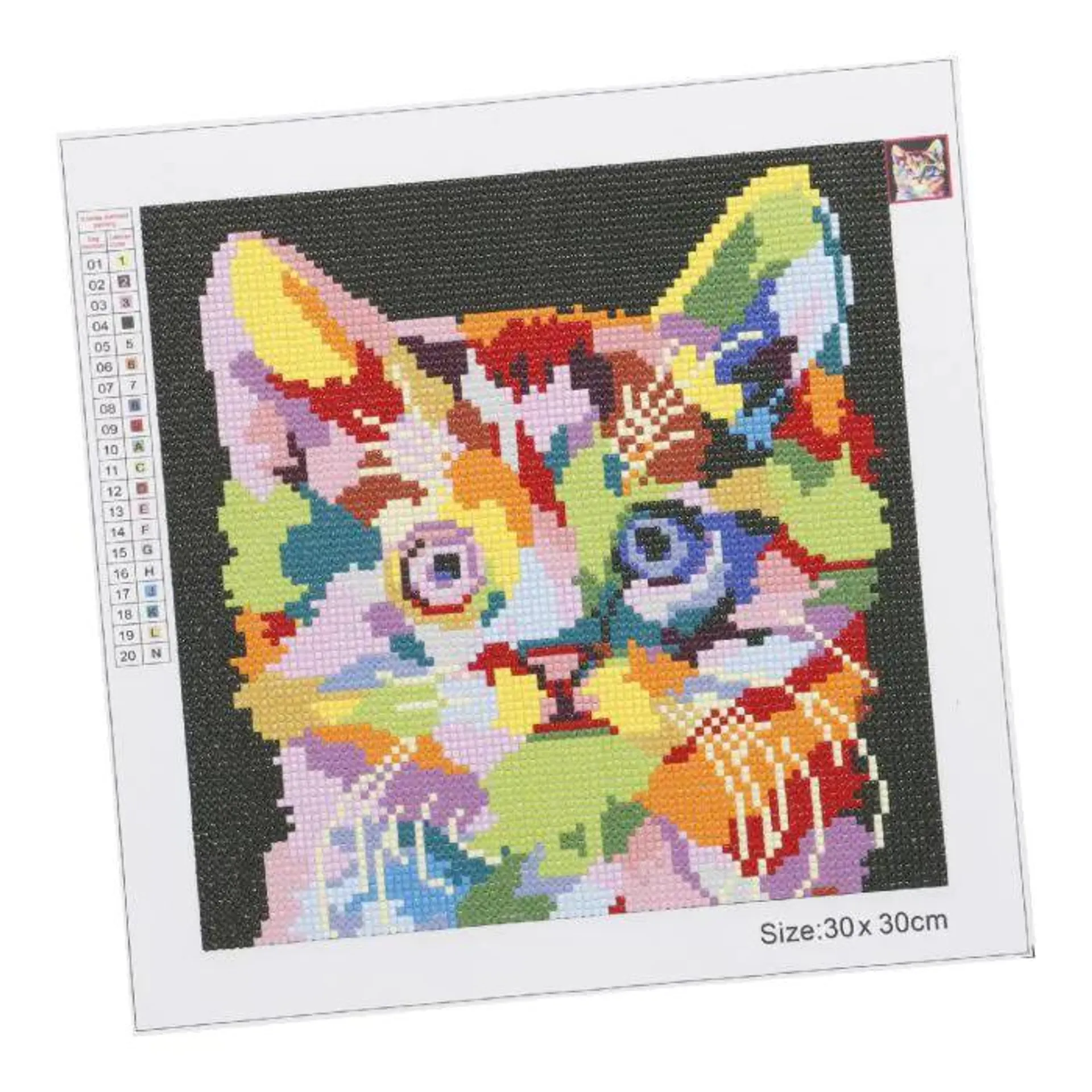 Diamond Painting, Katze, 30 x 30 cm