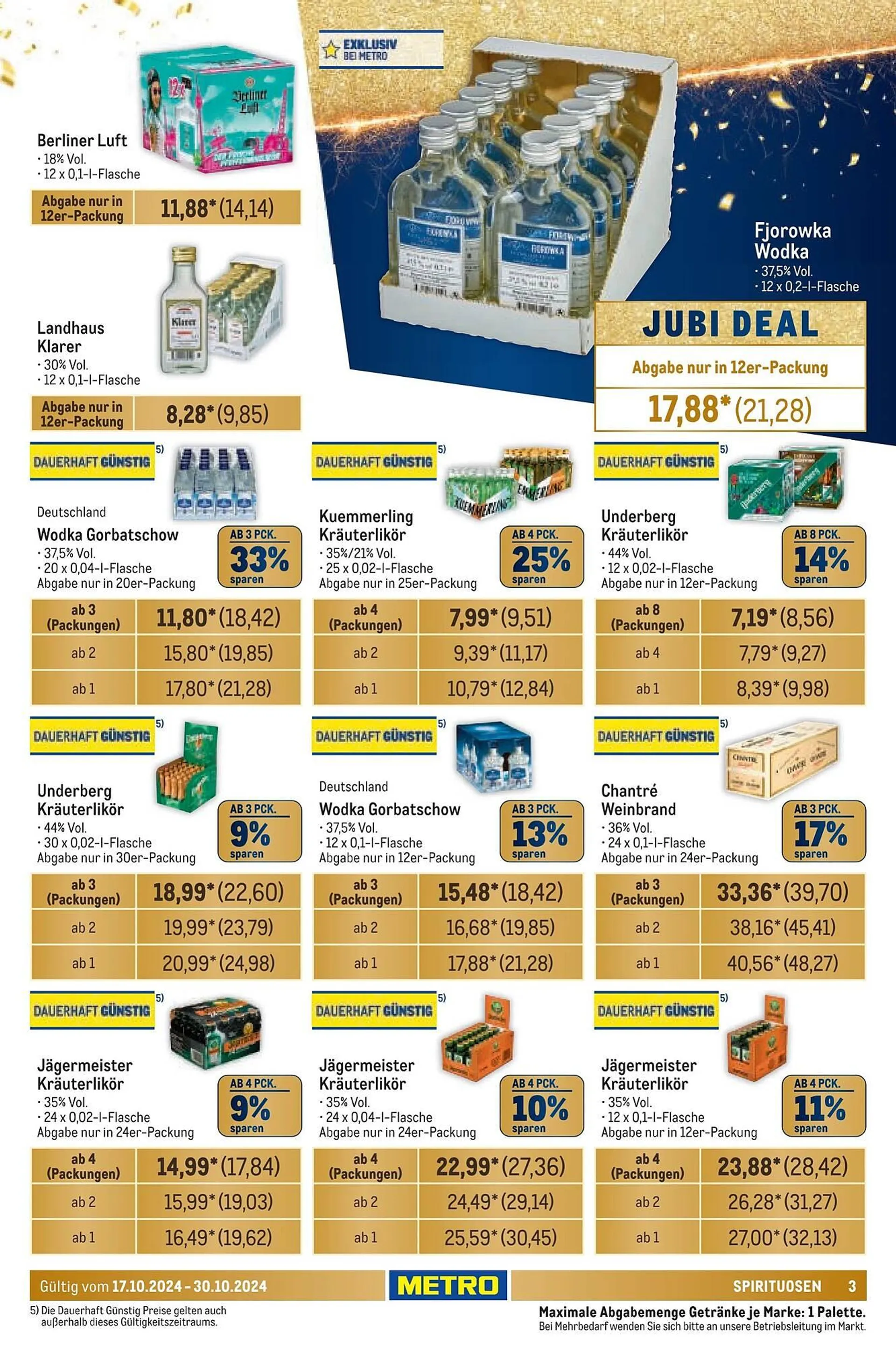 METRO Prospekt von 17. Oktober bis 31. Oktober 2024 - Prospekt seite 3