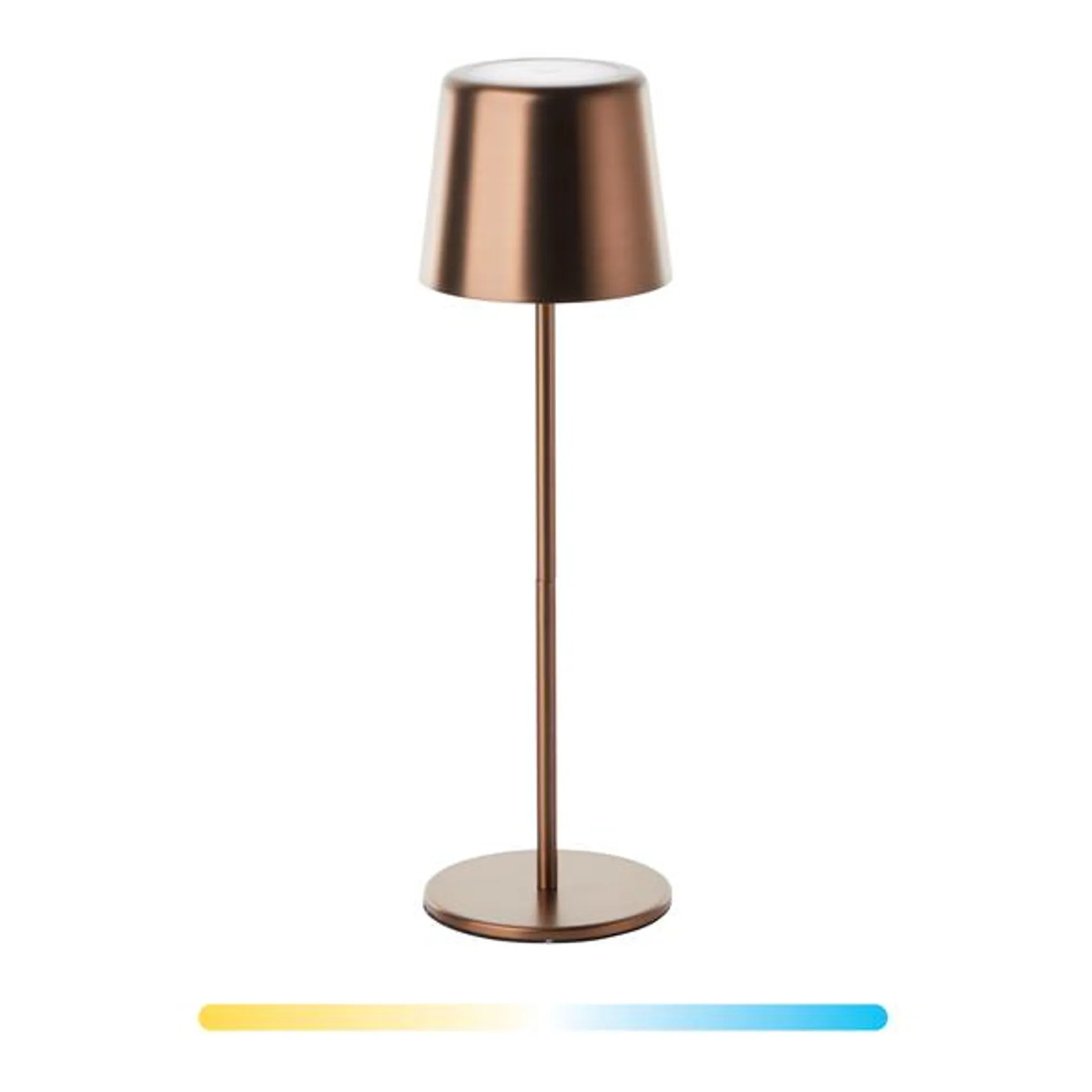 LED-Akku-Tischleuchte Lia Deluxe, bronze gebürstet