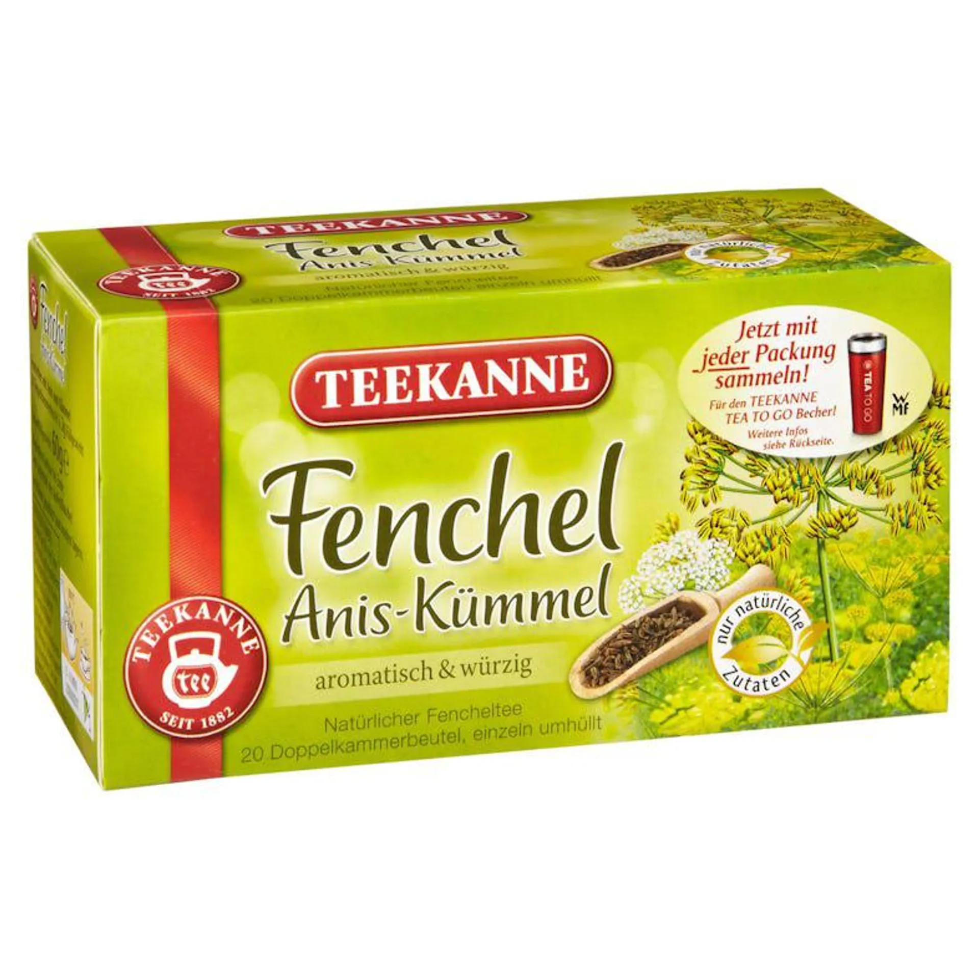 Teekanne Kräutertee Fenchel-Anis-Kümmel 20 Teebeutel (60 g)