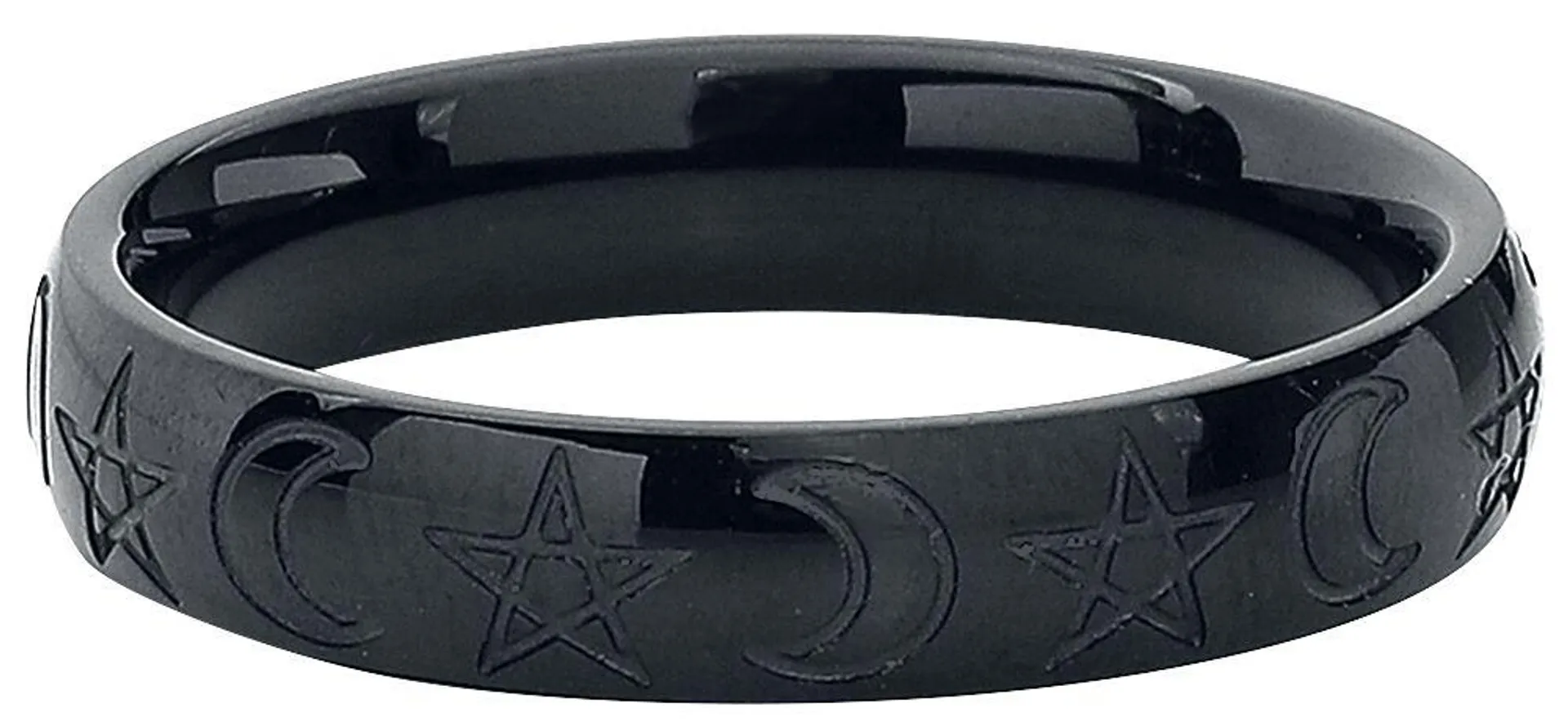 "Mond und Pentagramm" Ring schwarz von etNox