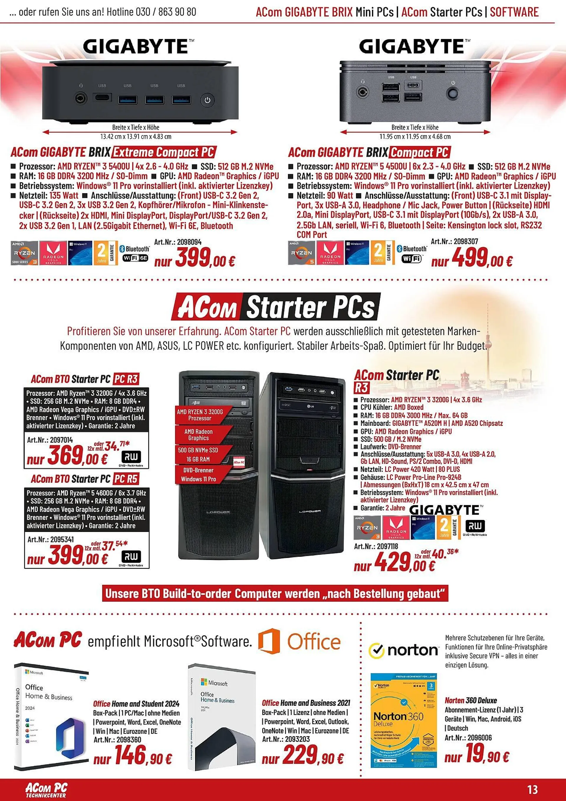 ACom PC Prospekt von 1. Oktober bis 30. November 2024 - Prospekt seite 13