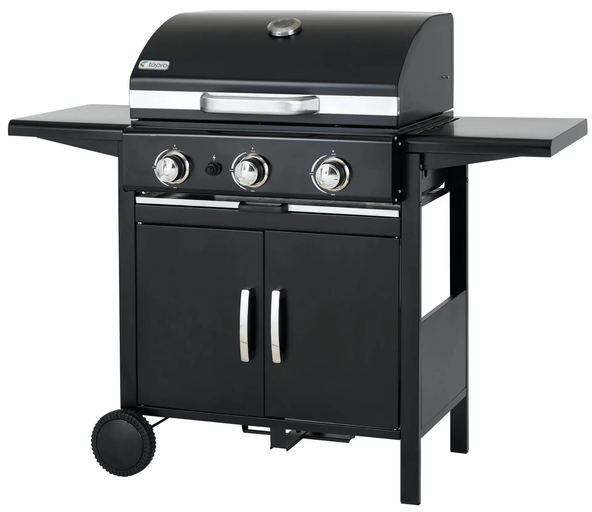 Gasgrill MAYFIELD - schwarz - 3 Edelstahlbrenner