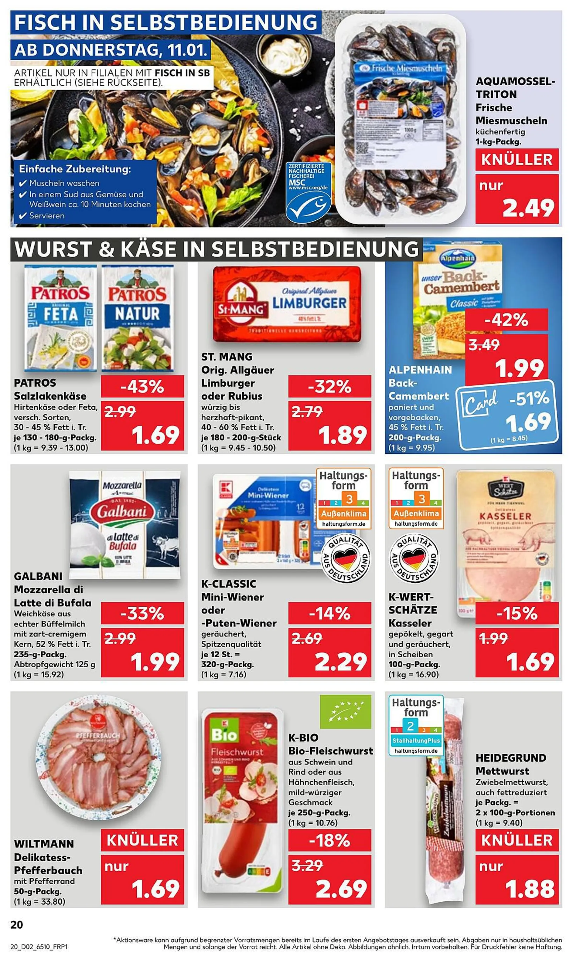 Kaufland Prospekt von 11. Januar bis 17. Januar 2024 - Prospekt seite 20