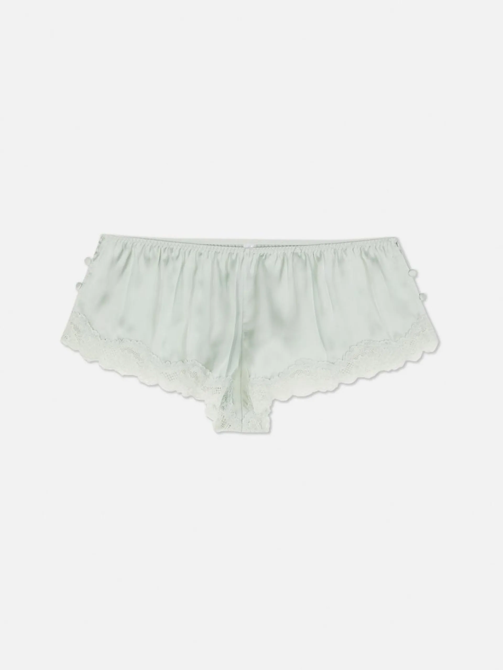 Fließender Slip mit Spitzenbesatz