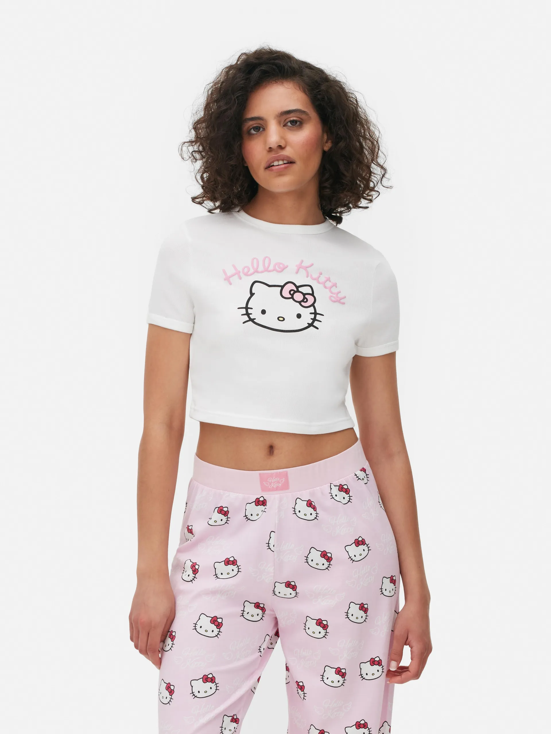 „Hello Kitty“ Baby Tee Schlafanzug-Oberteil