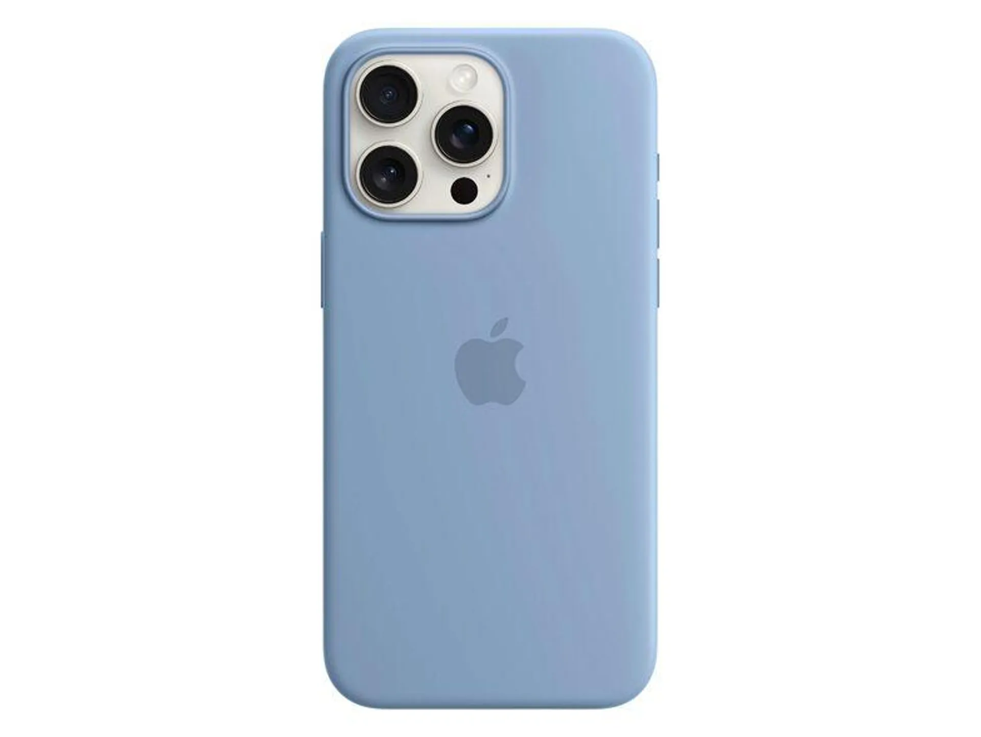 Apple iPhone Silikon Case mit MagSafe, für iPhone 15 Pro Max winterblau