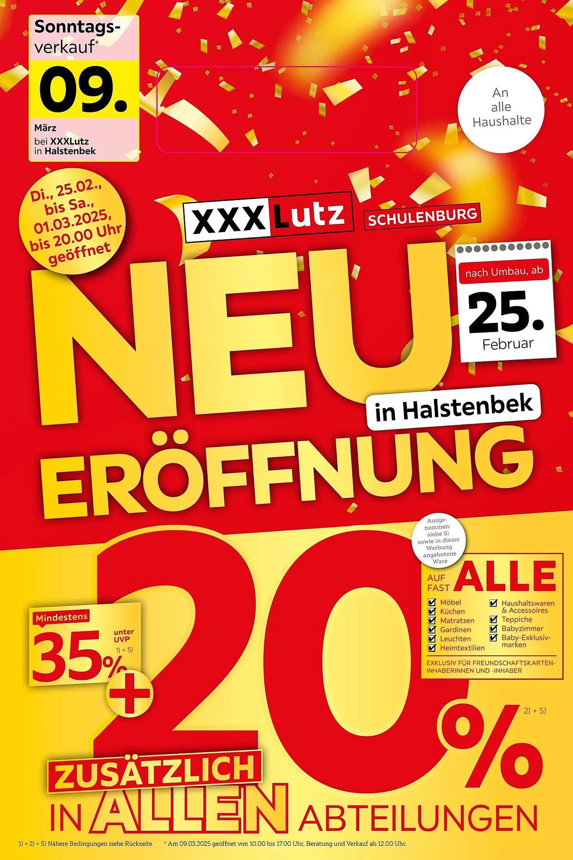 XXXLutz Prospekt von 28. Februar bis 15. März 2025 - Prospekt seite 1