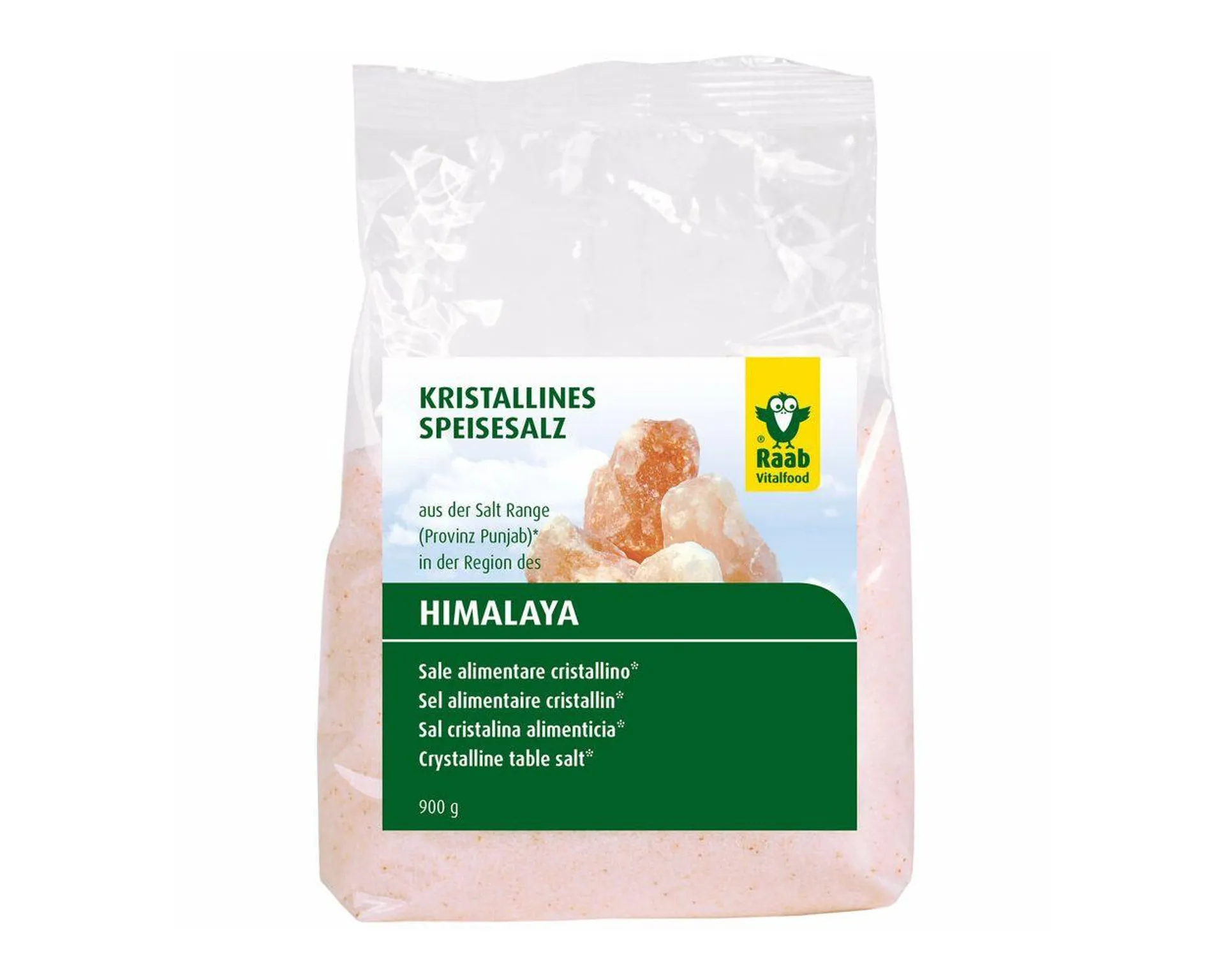 Raab Salz gemahlen Himalaya aus der Salt Range Region 900 g