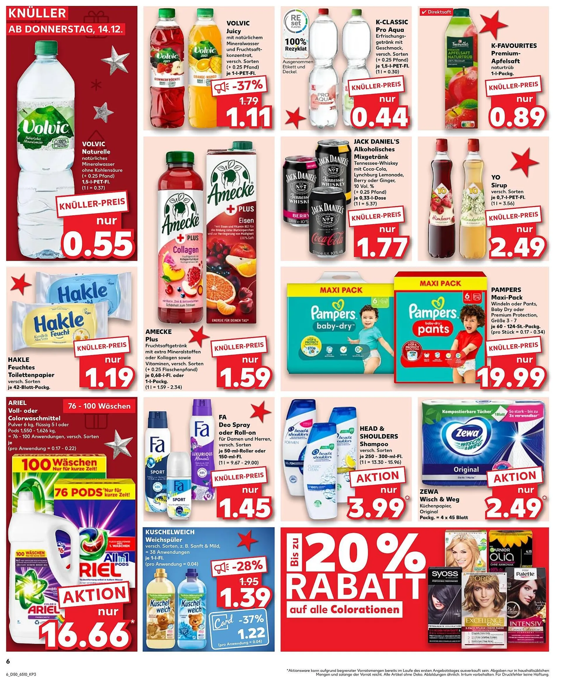 Kaufland Prospekt von 14. Dezember bis 20. Dezember 2023 - Prospekt seite 6