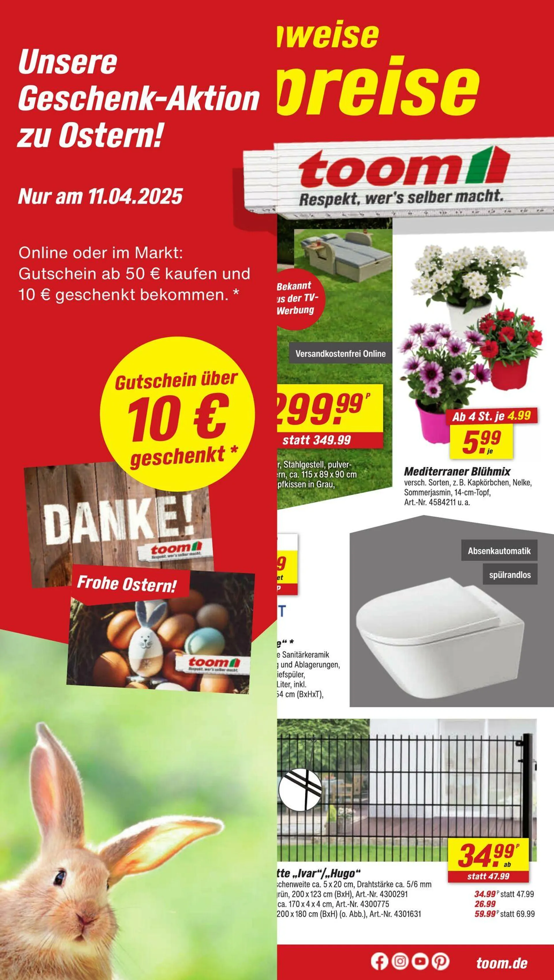 toom Baumarkt Aktueller Prospekt von 4. August bis 18. August 2025 - Prospekt seite 1