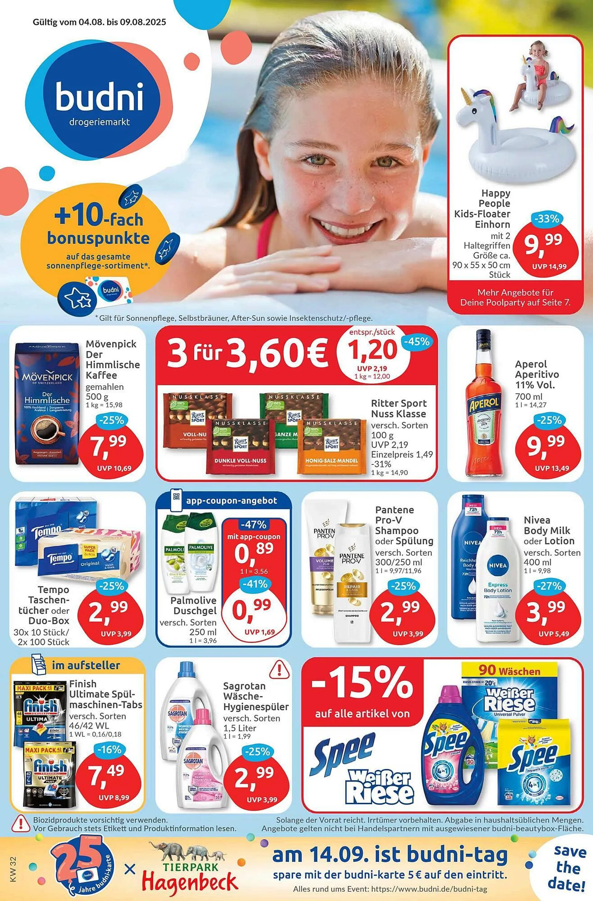 Budni Prospekt von 4. August bis 9. August 2025 - Prospekt seite 1