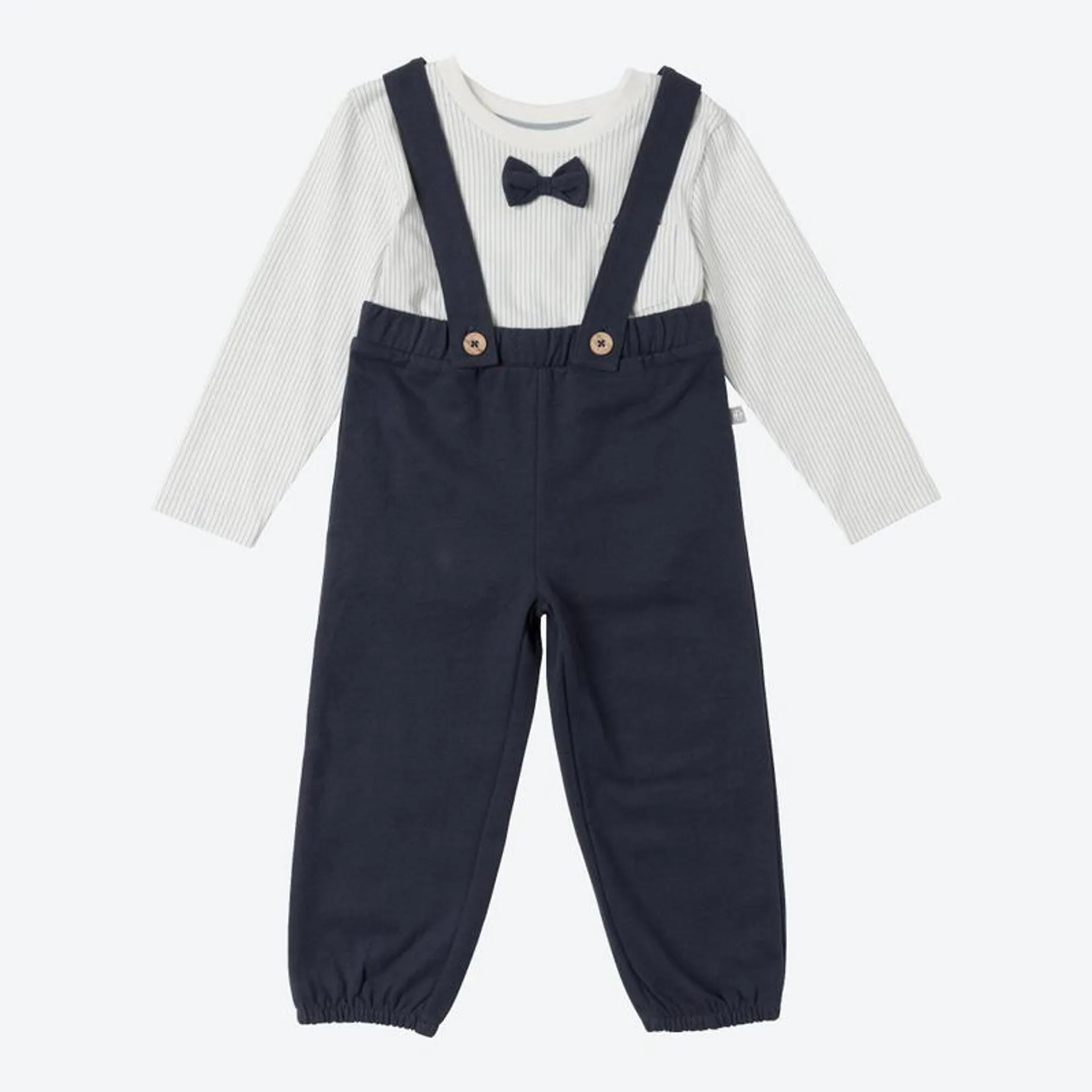 Baby-Jungen-Set mit Latzhose, 2-teilig