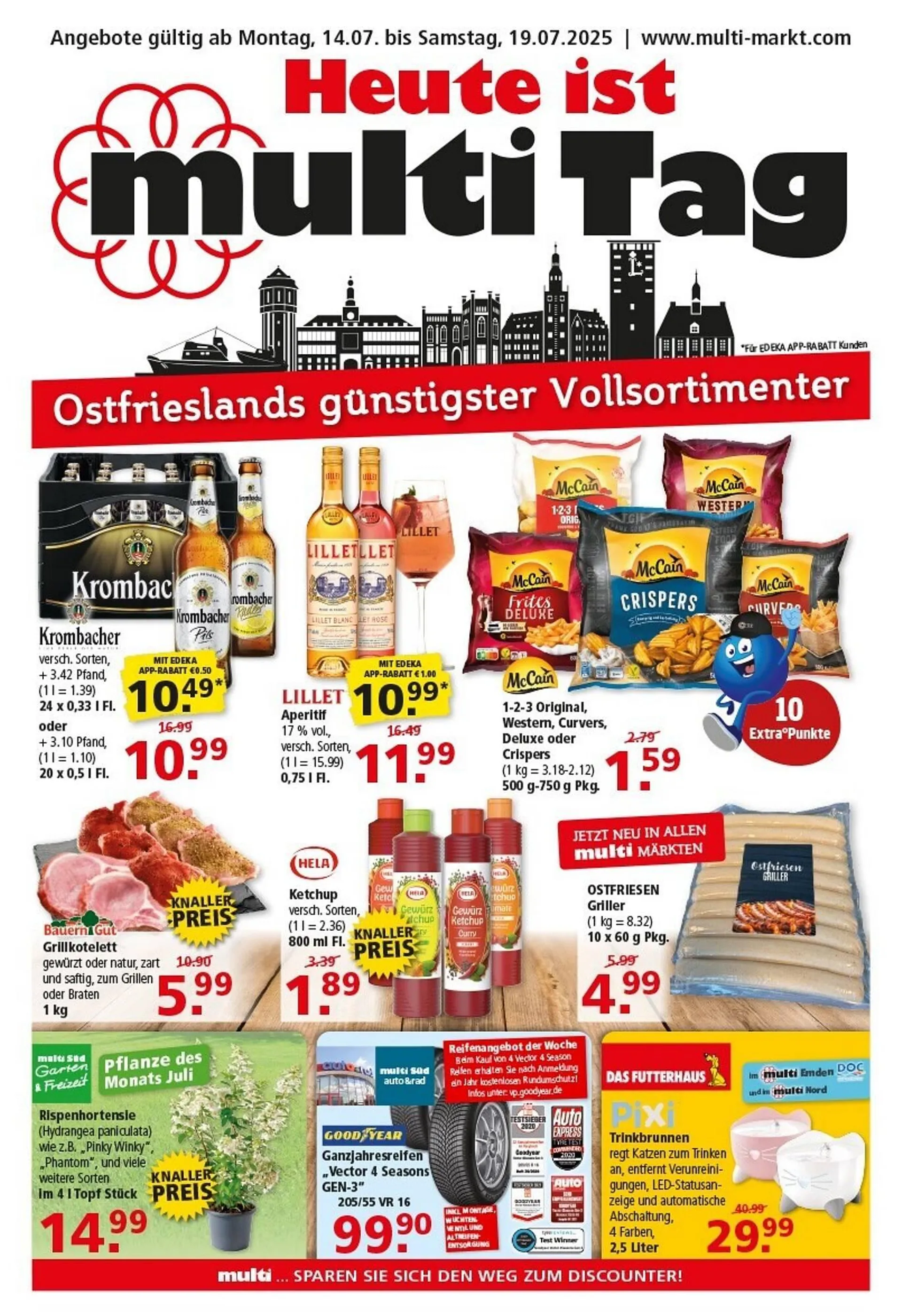 Multi Markt Prospekt von 14. Juli bis 19. Juli 2025 - Prospekt seite 1