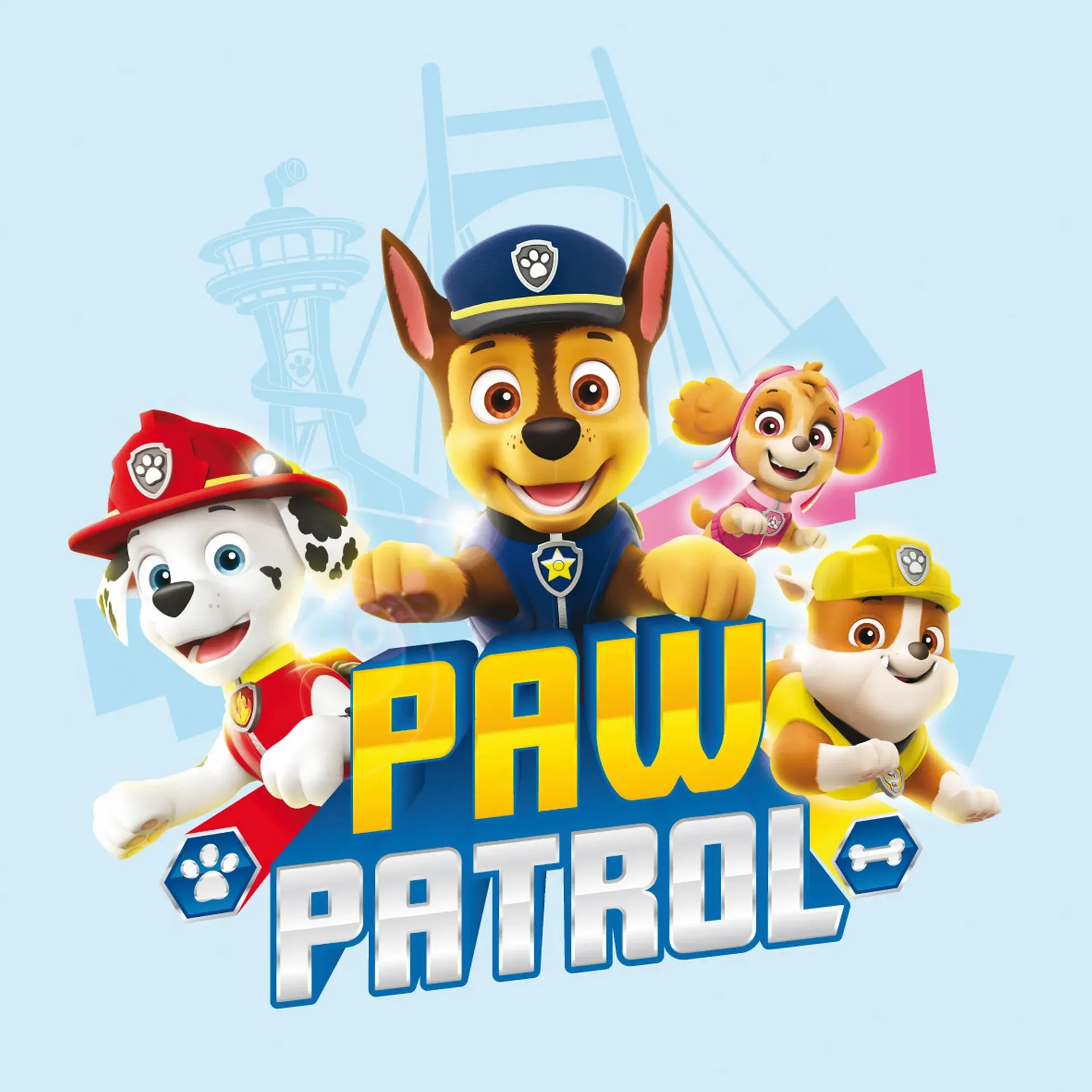 Keilrahmenbild PAW PATROL - blau - 35x35 cm