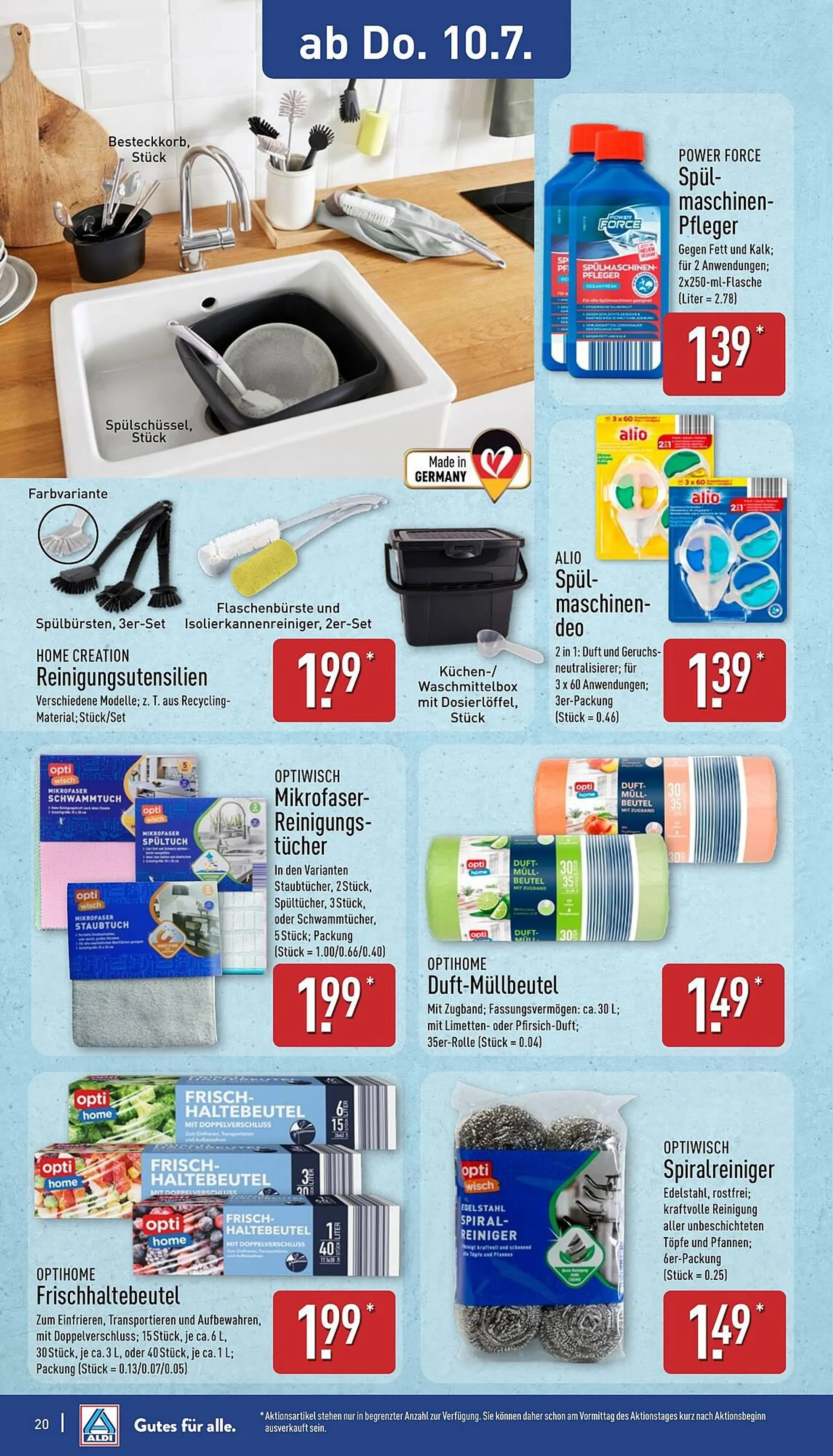 Aldi Nord Prospekt von 7. Juli bis 12. Juli 2025 - Prospekt seite 20