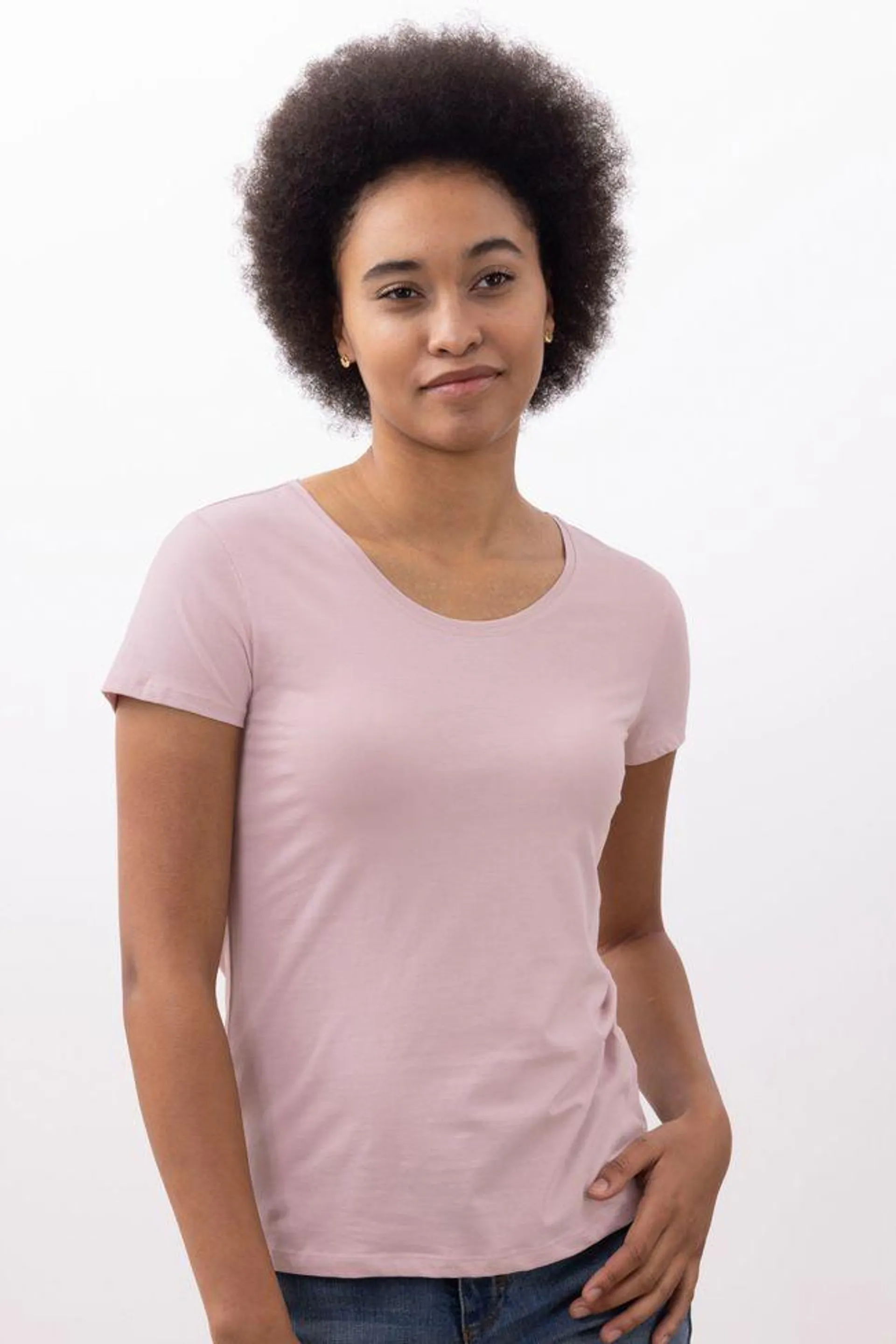 Basic T-Shirt mit Bio-Baumwolle Kurzarm