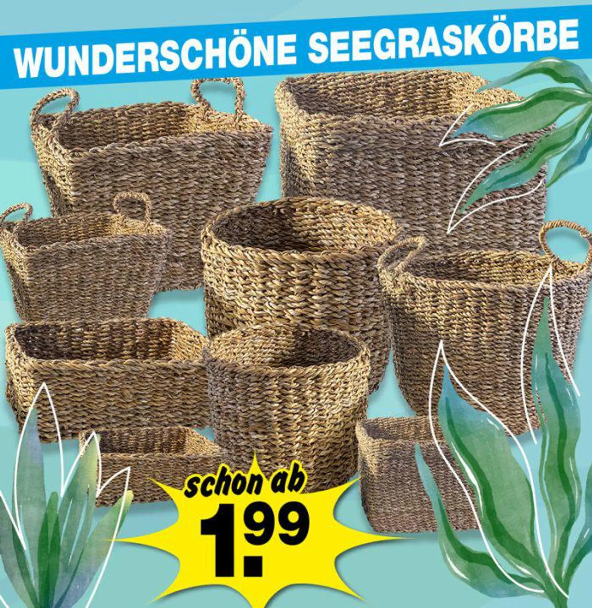 Seegraskörbe versch. Ausführungen