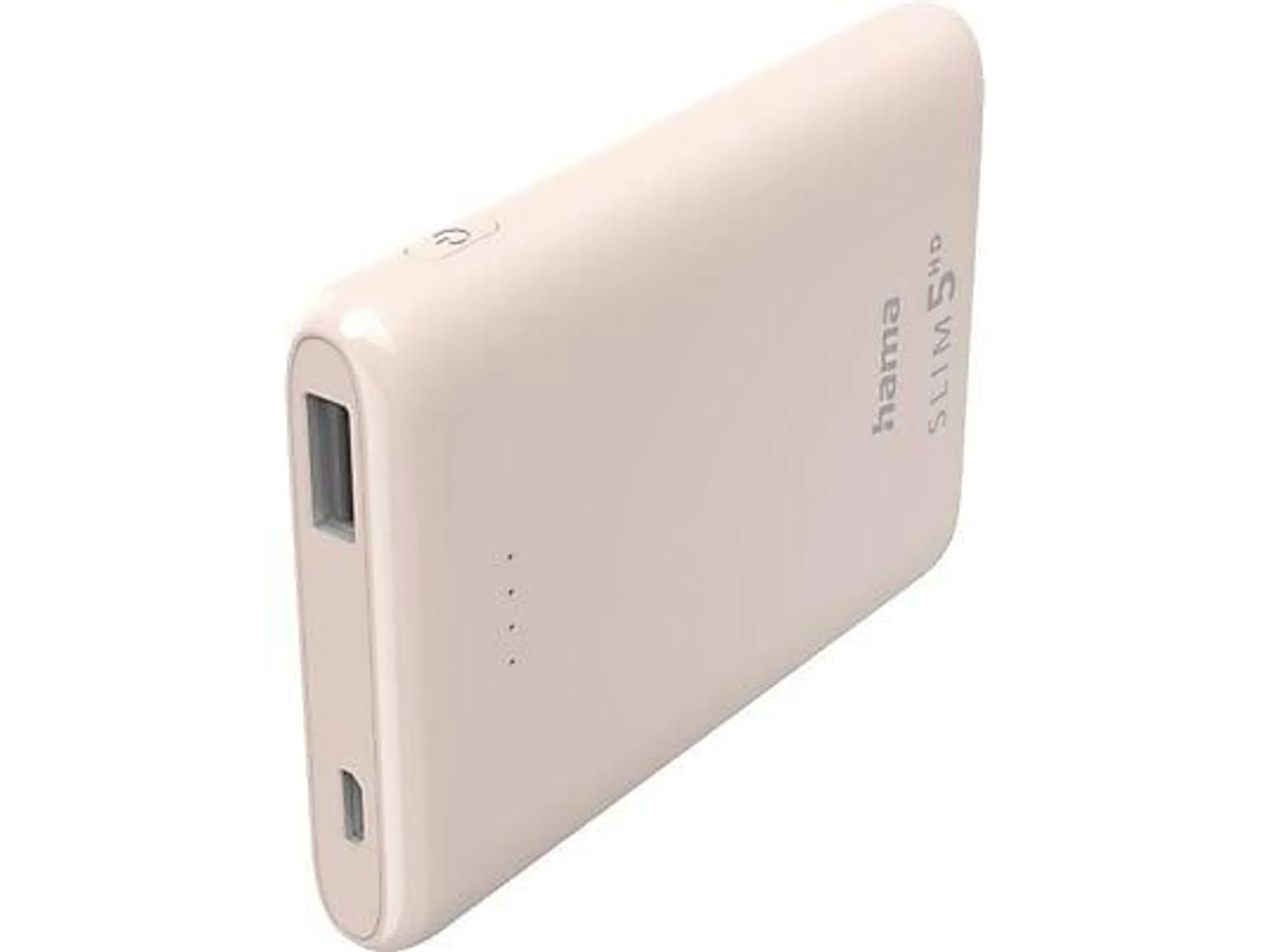 HAMA Slim 5HD Powerbank 5000 mAh Hellrosa