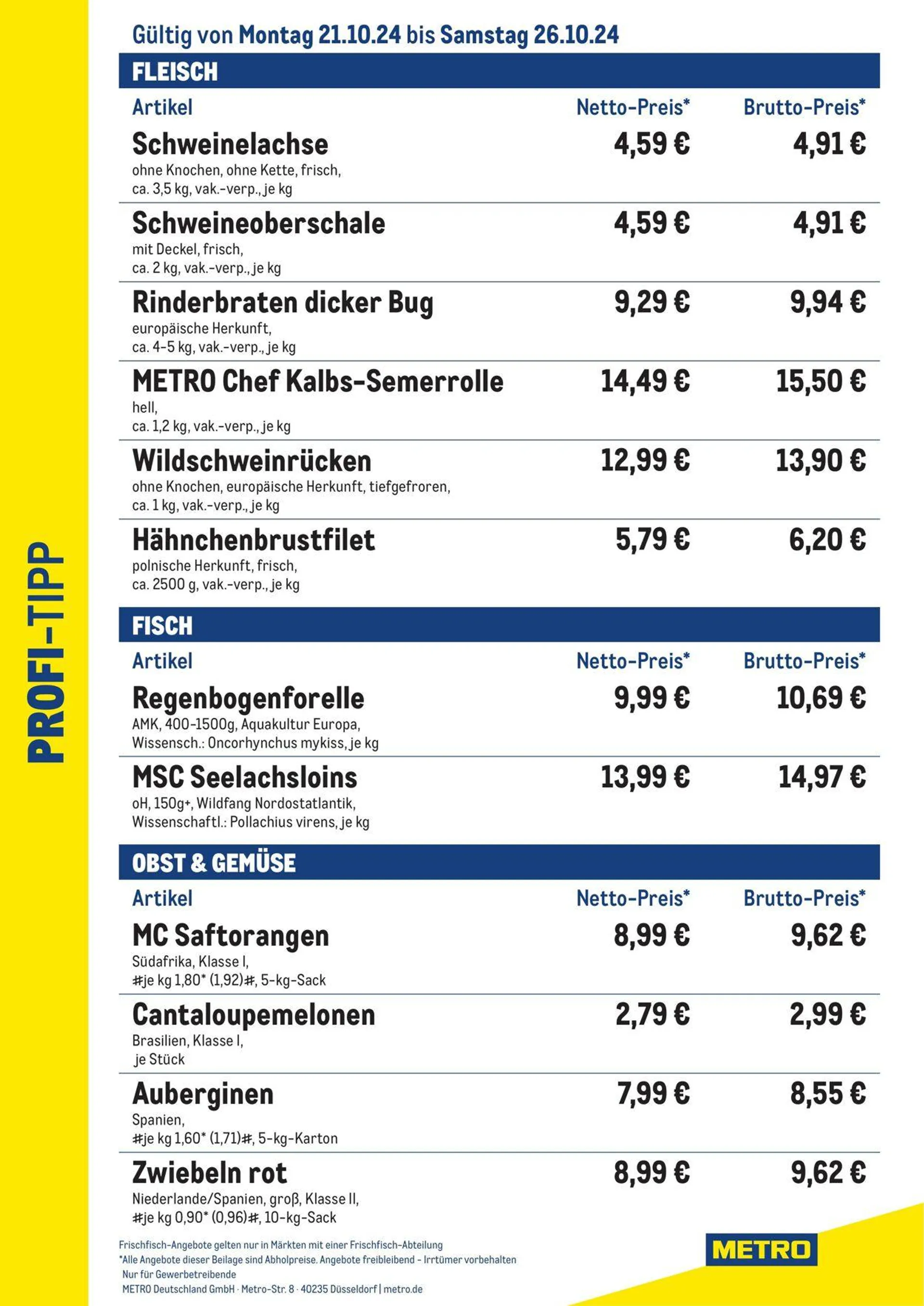 Metro Aktueller Prospekt von 24. Juli bis 7. August 2025 - Prospekt seite 1
