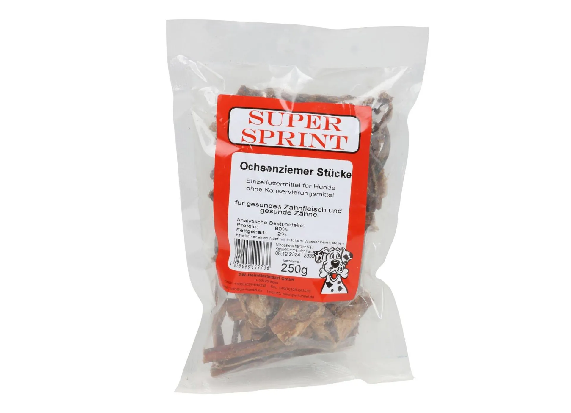 Super Sprint Ochsenziemer Stücke 250g