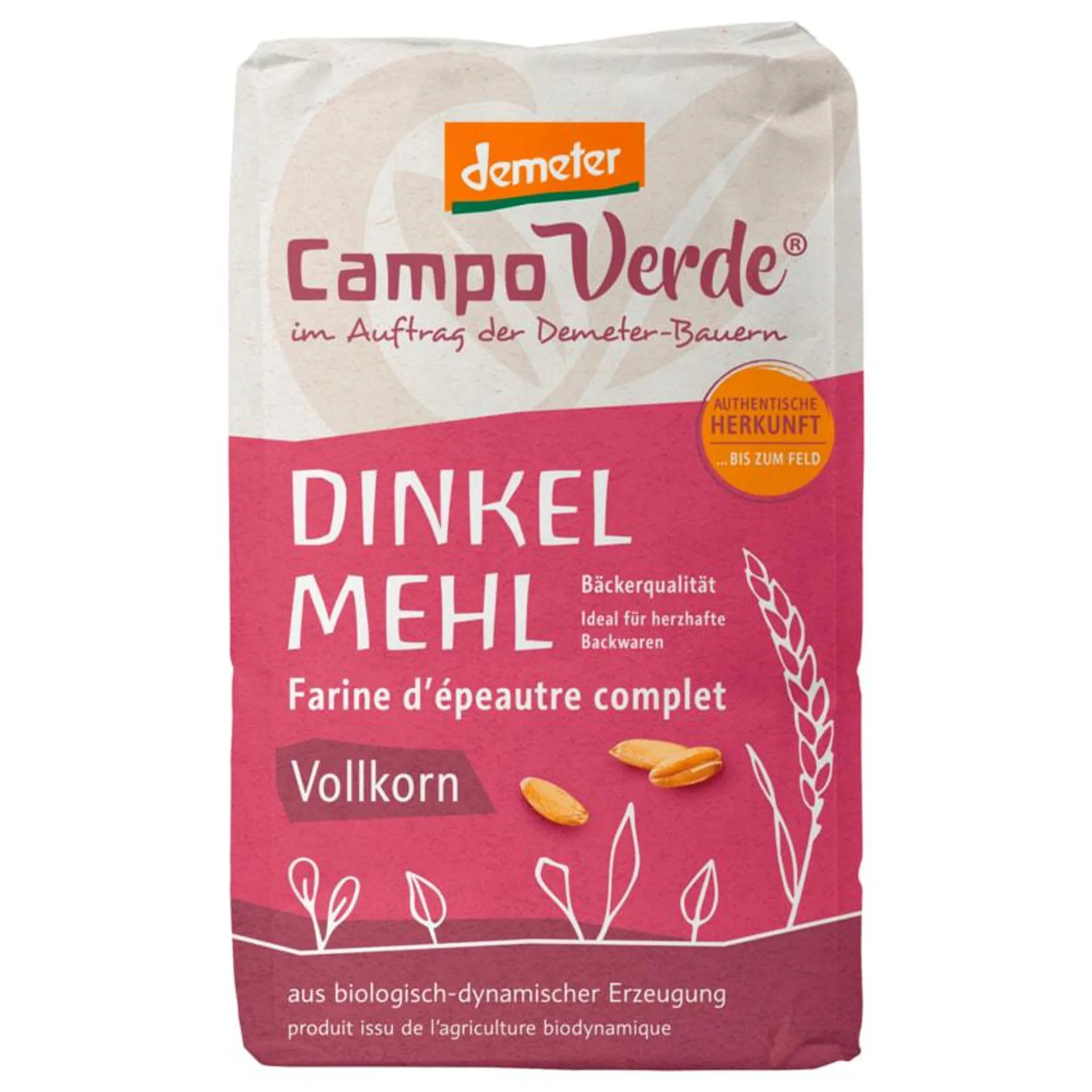 Campo Verde Bio Demeter Dinkelmehl Vollkorn 1kg