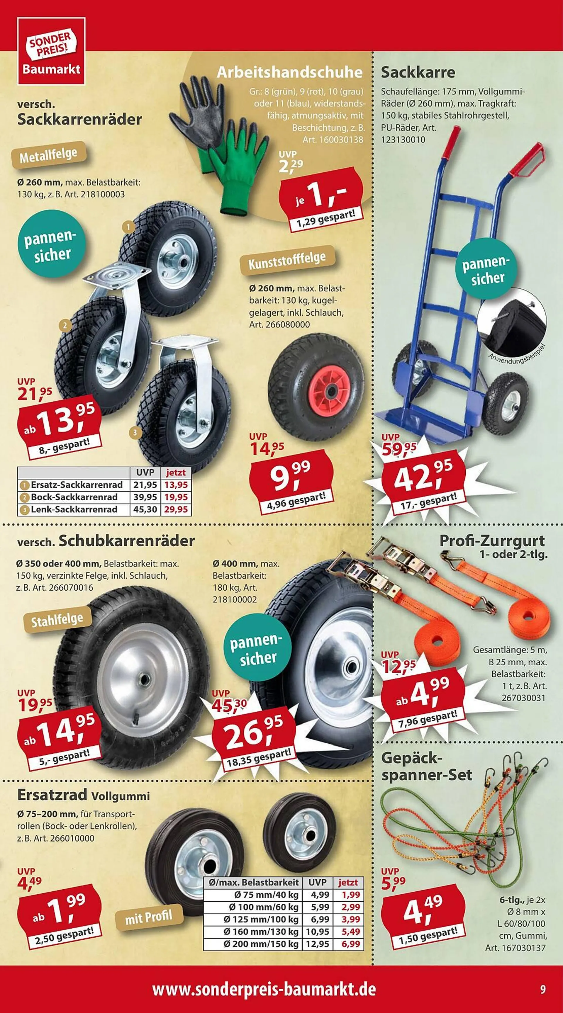 Sonderpreis Baumarkt Prospekt von 5. Oktober bis 11. Oktober 2024 - Prospekt seite 9