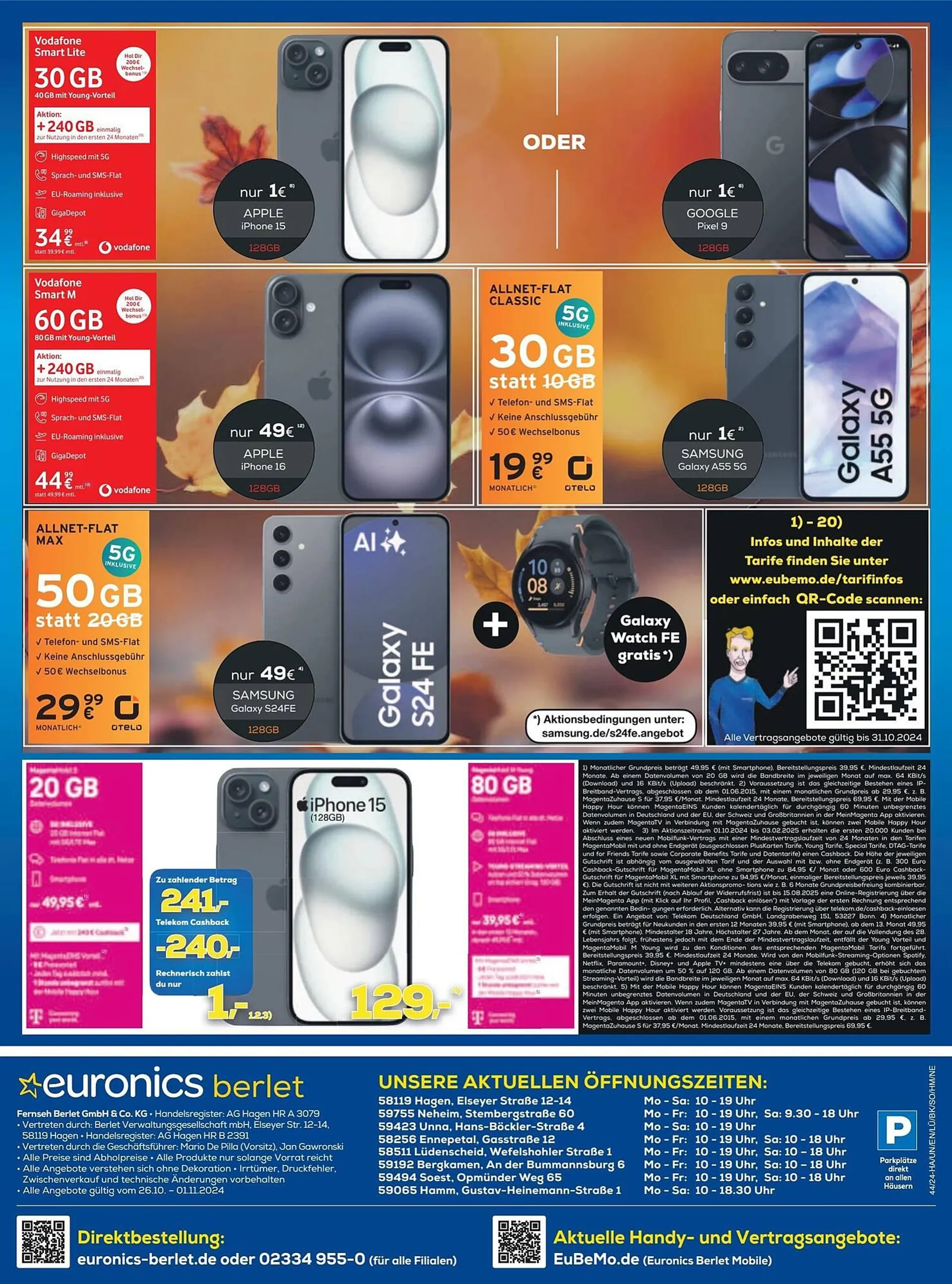 Euronics Berlet Prospekt von 26. Oktober bis 2. November 2024 - Prospekt seite 12