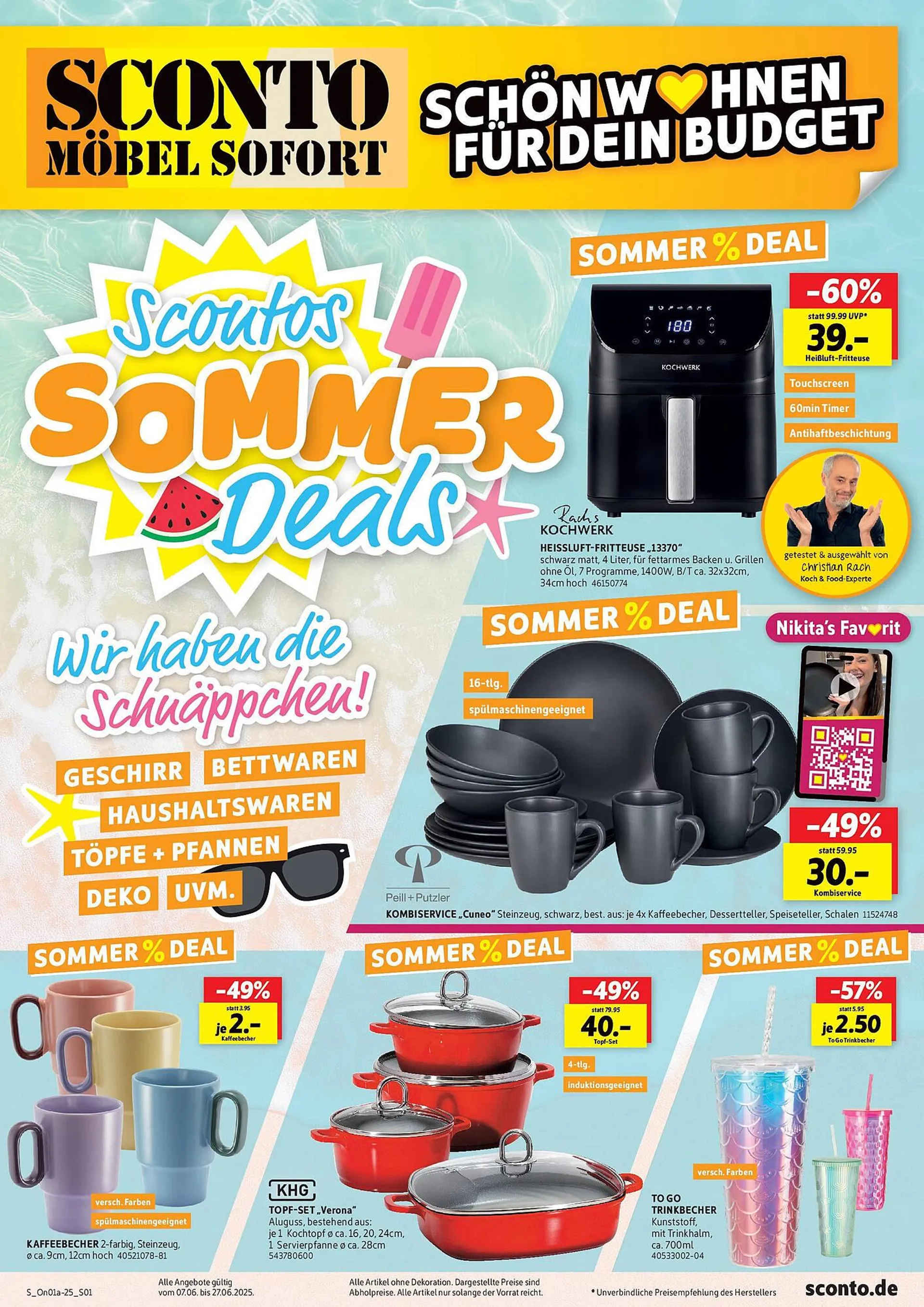 SCONTO Prospekt von 6. Juni bis 27. Juni 2025 - Prospekt seite 1