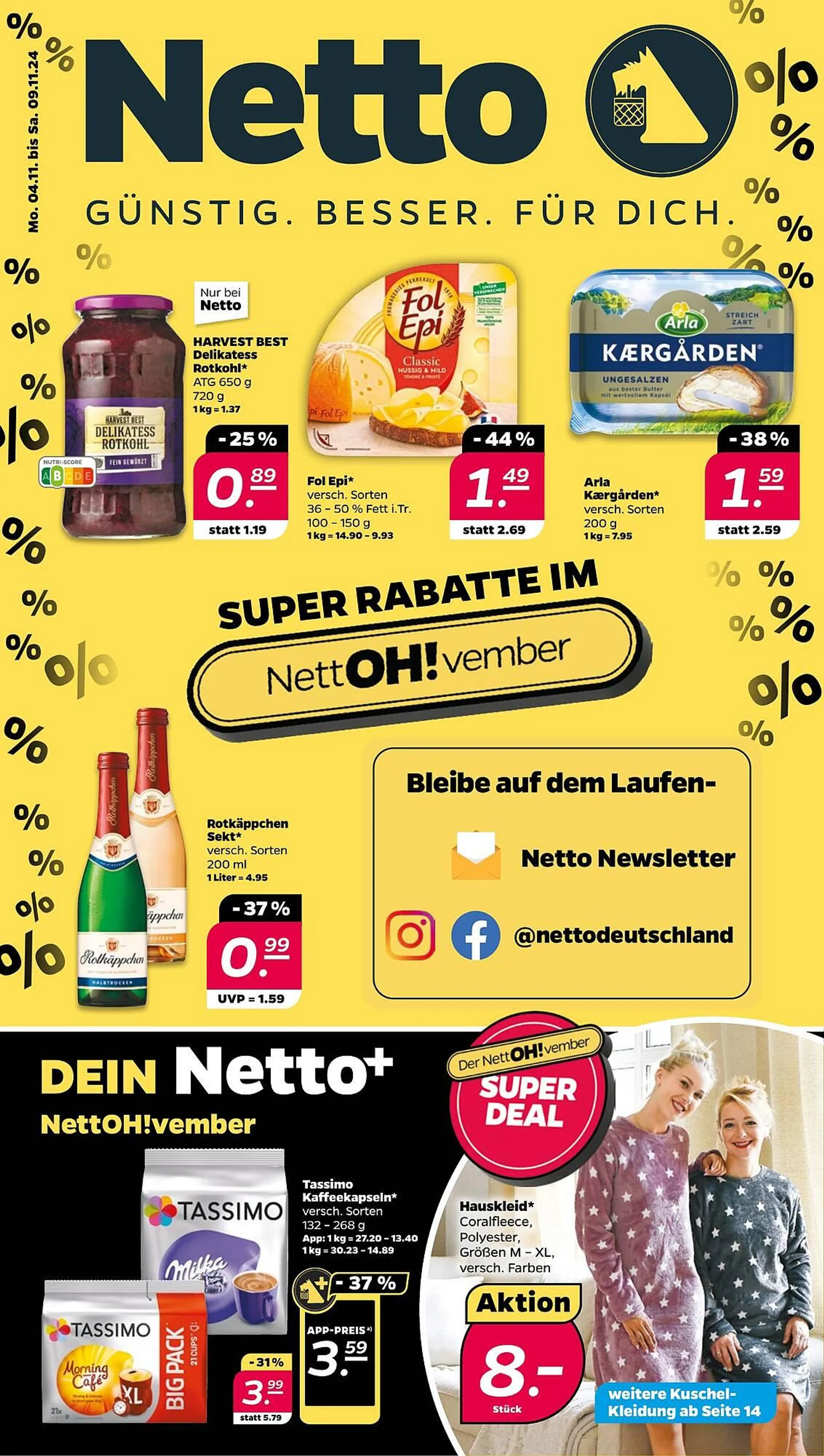 NETTO Prospekt von 4. November bis 9. November 2024 - Prospekt seite 1