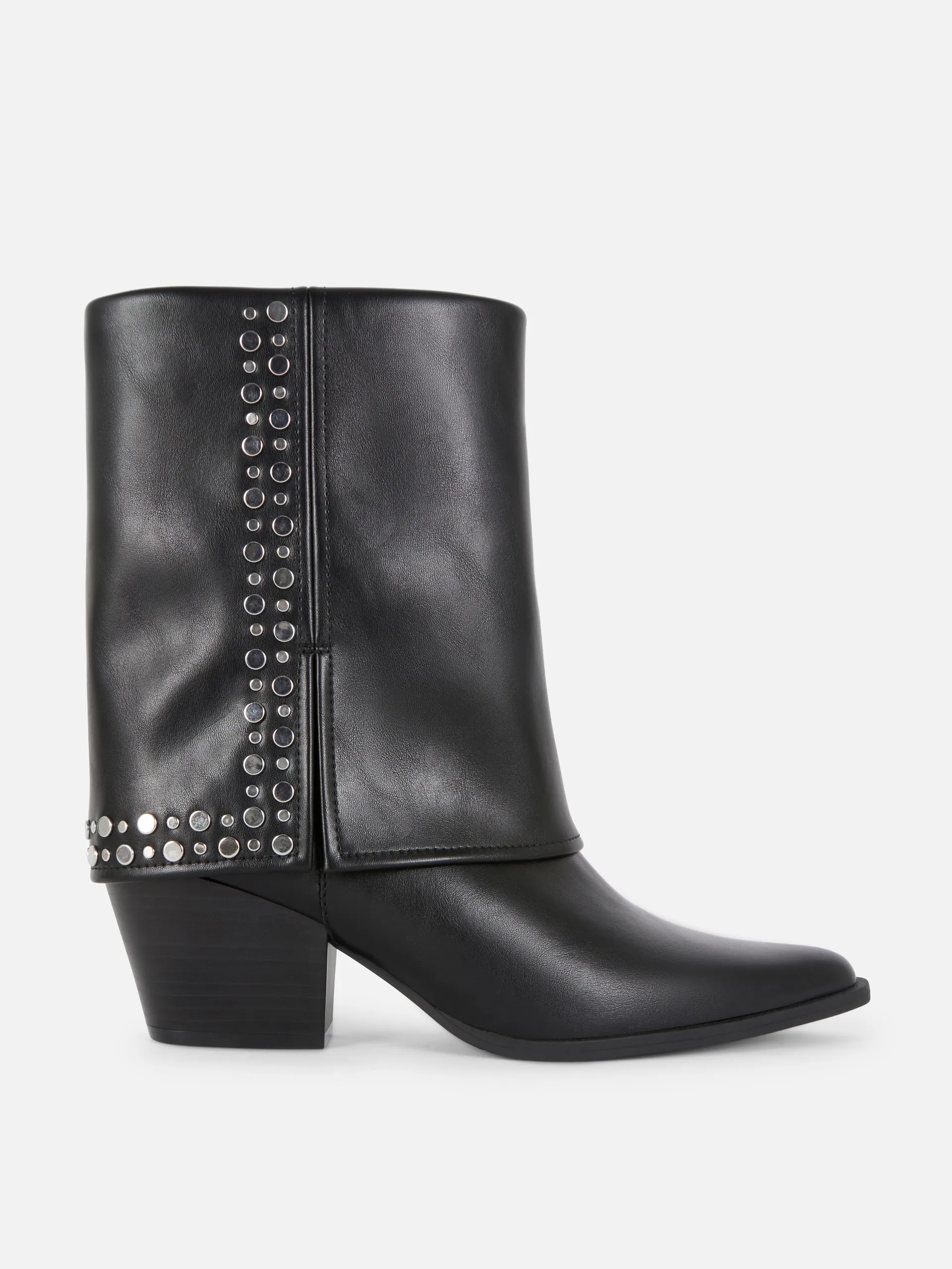 Rita Ora Studded Fold-Over Ankle Boots