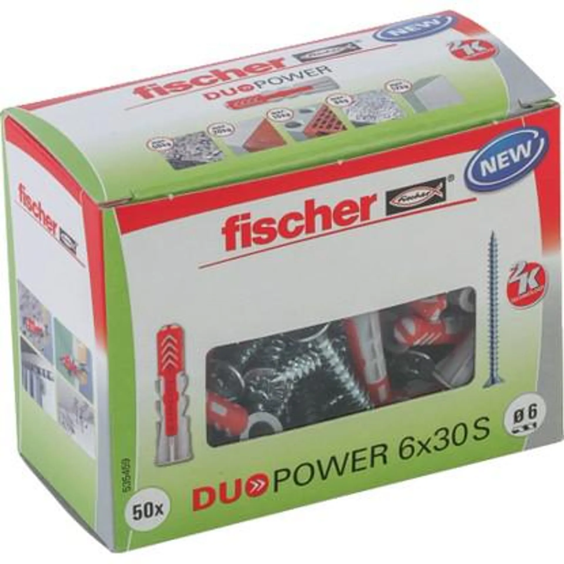 Fischer Dübel DuoPower Ø 6 mm x 30 mm S LD mit Schraube