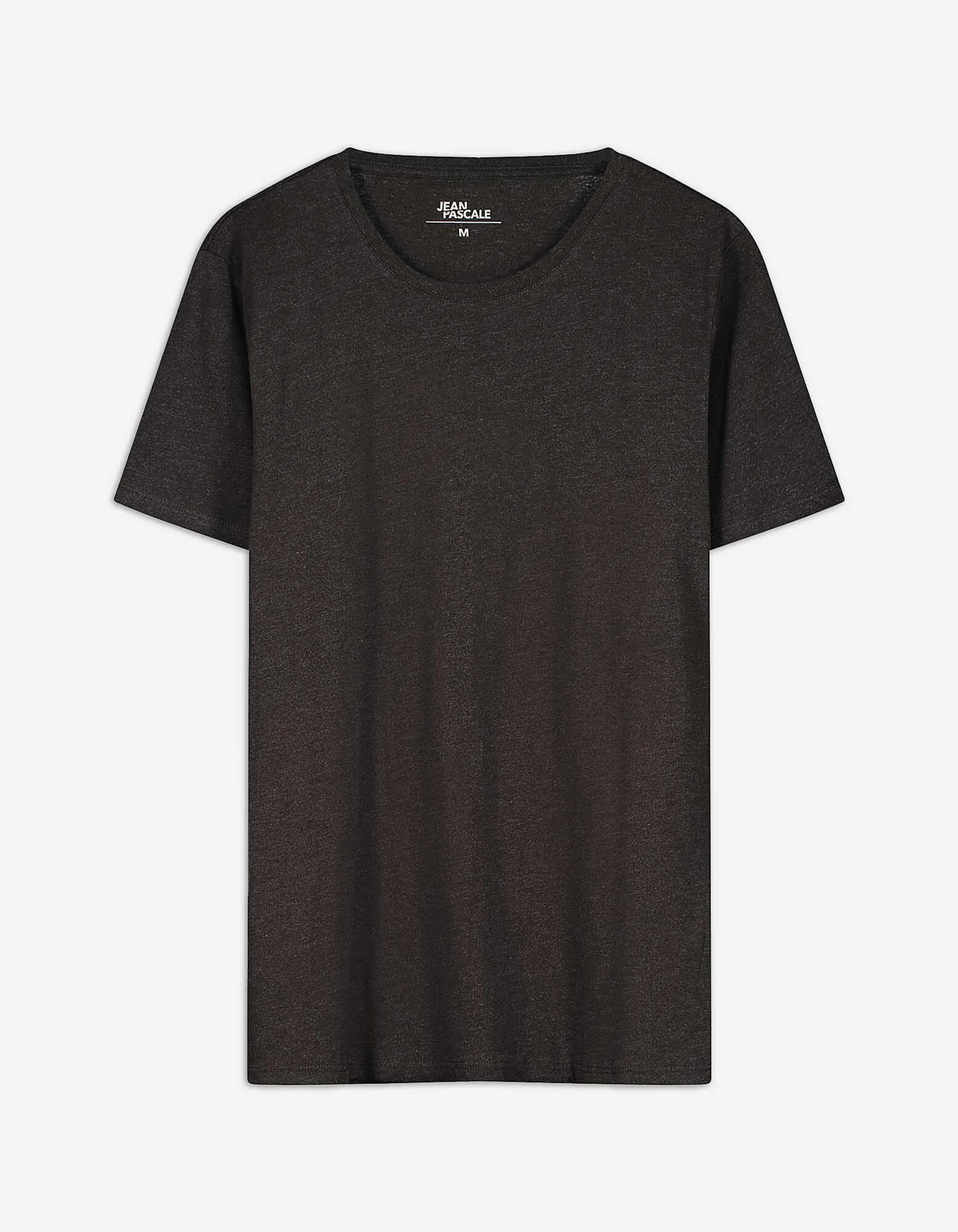 T-Shirt - Meliert - schwarz