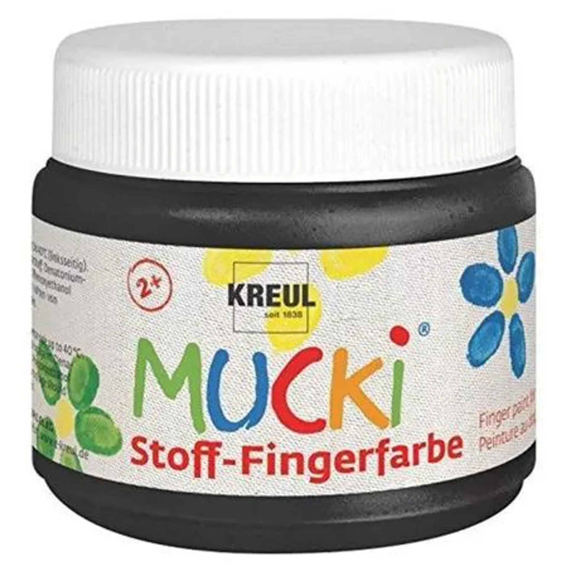 MUCKI Stoff-Fingerfarbe Schwarz 150 ml