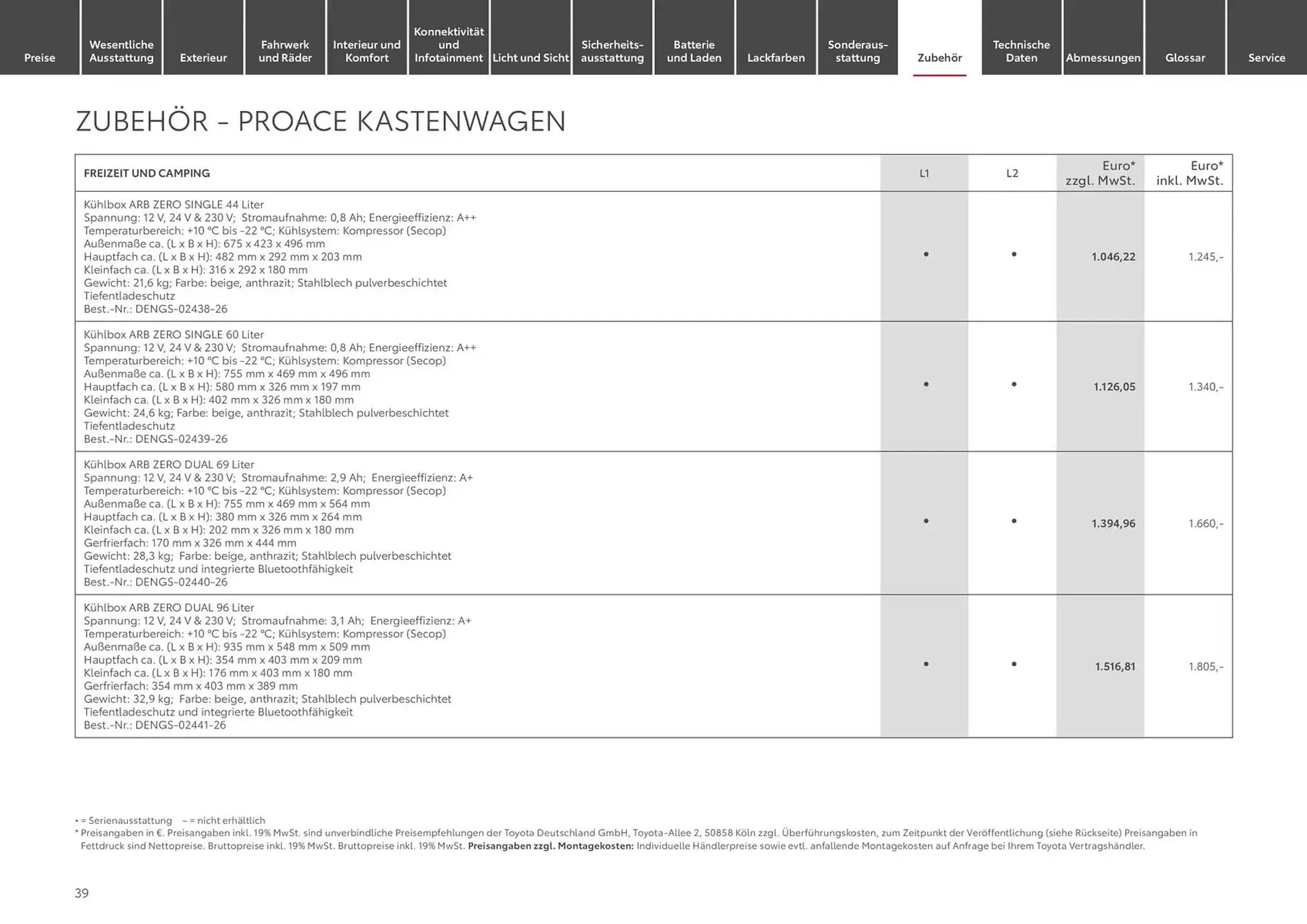 Toyota Prospekt von 13. November bis 13. November 2025 - Prospekt seite 39