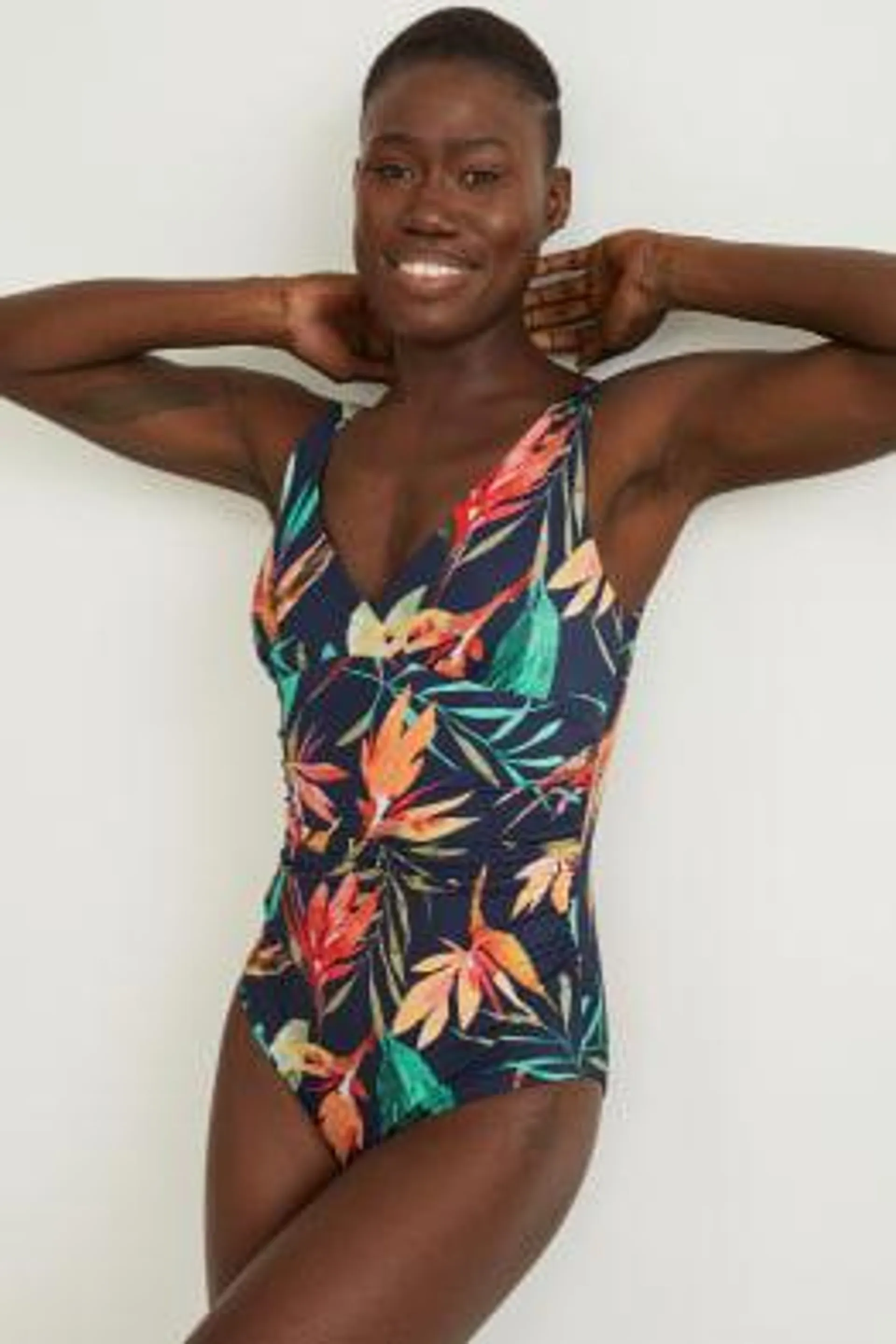 Swimsuit with gathers - padded - LYCRA® XTRA LIFE™