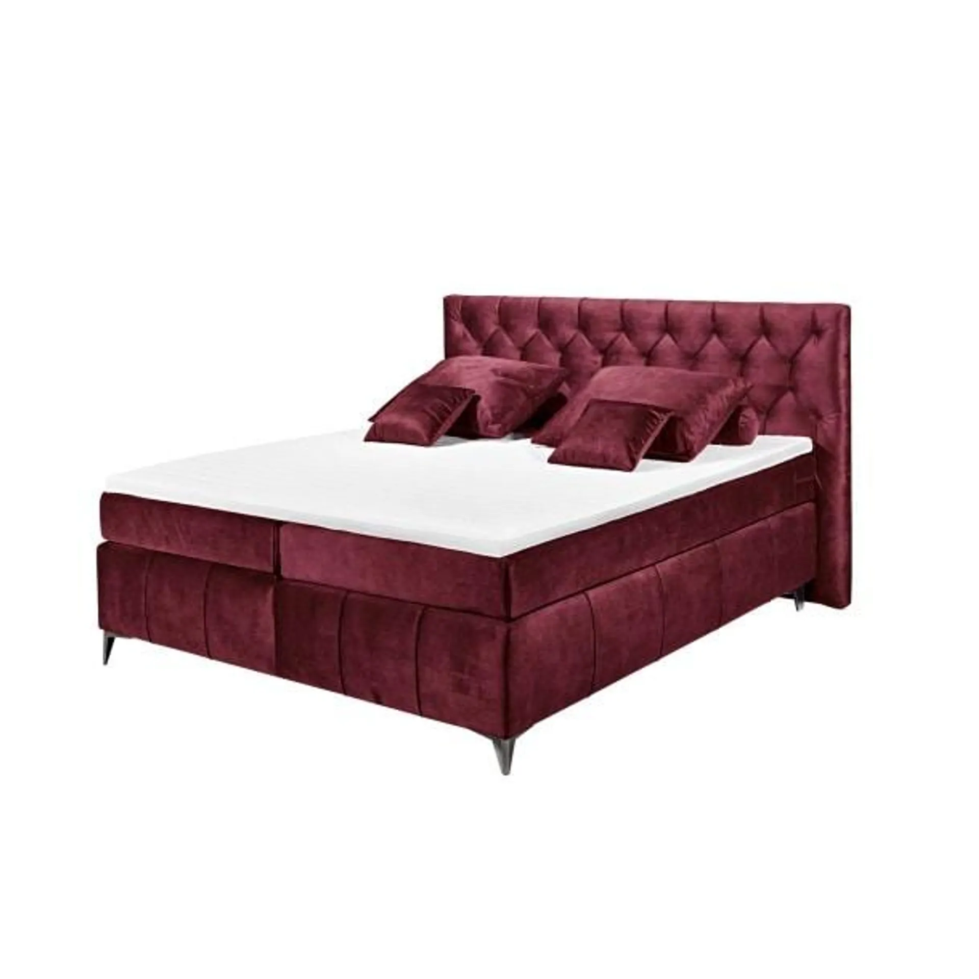 Boxspringbett Pembroke 8, ca. 180 x 200 cm, Burgund