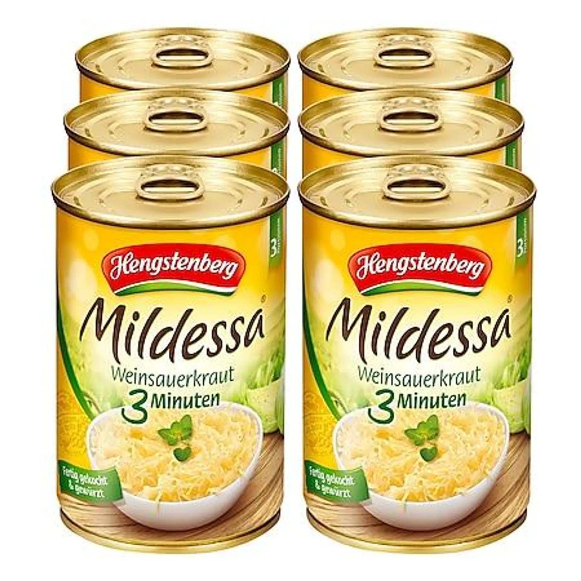 Hengstenberg Mildessa 3 Min. Sauerkraut 400 g, 6er Pack