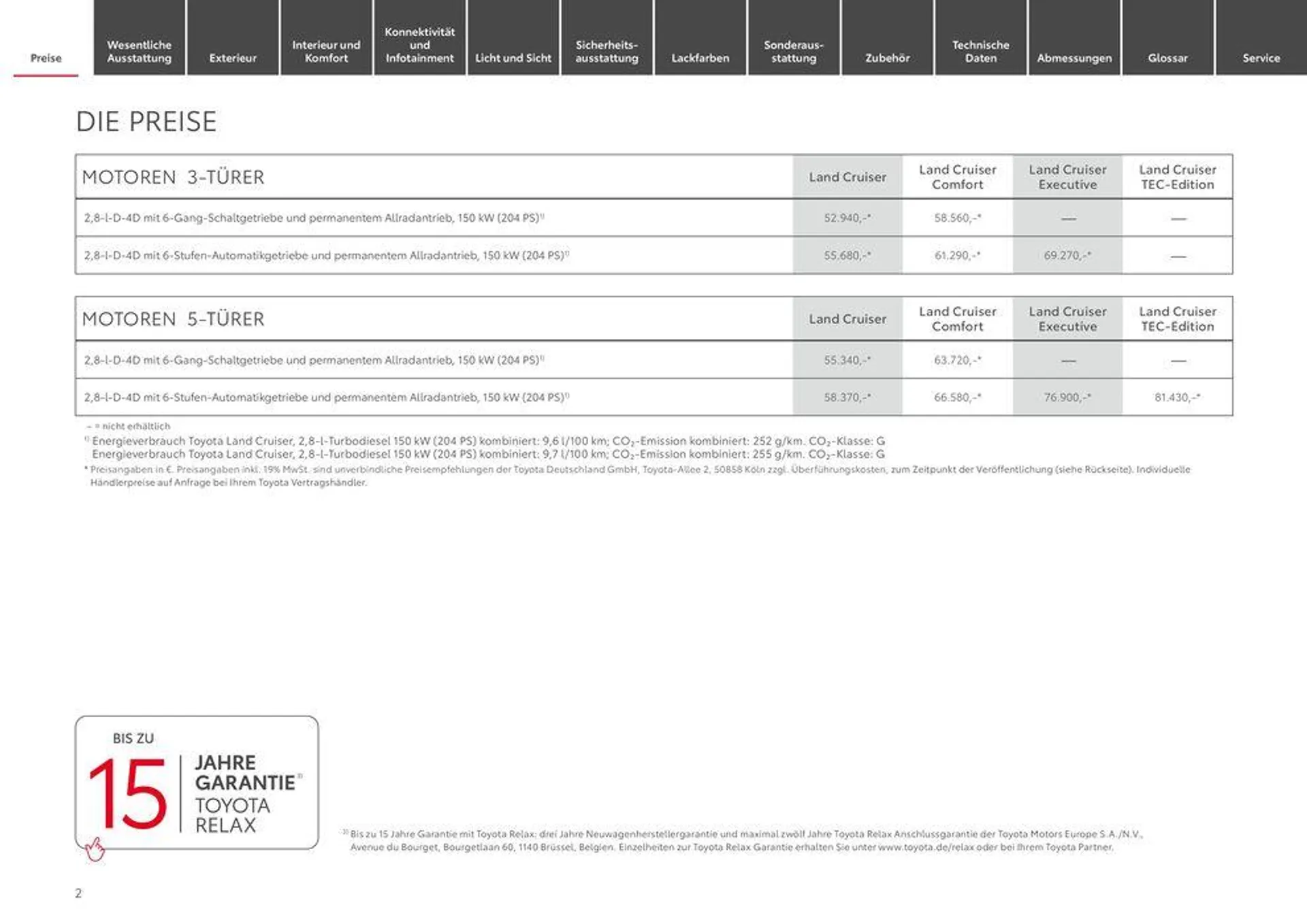 Toyota Land Cruiser von 11. Mai bis 11. Mai 2025 - Prospekt seite 2