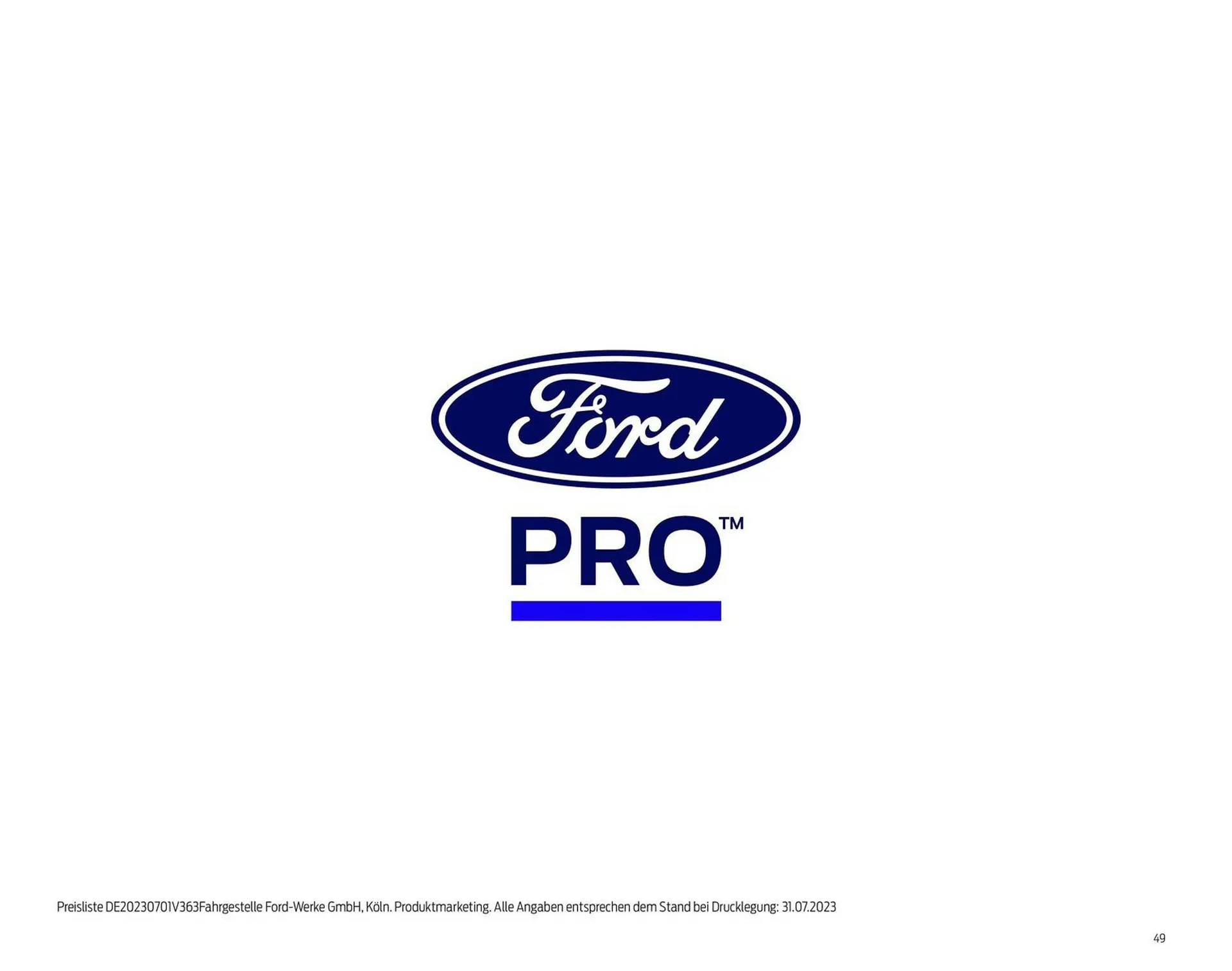 Ford Prospekt von 7. September bis 7. September 2024 - Prospekt seite 49