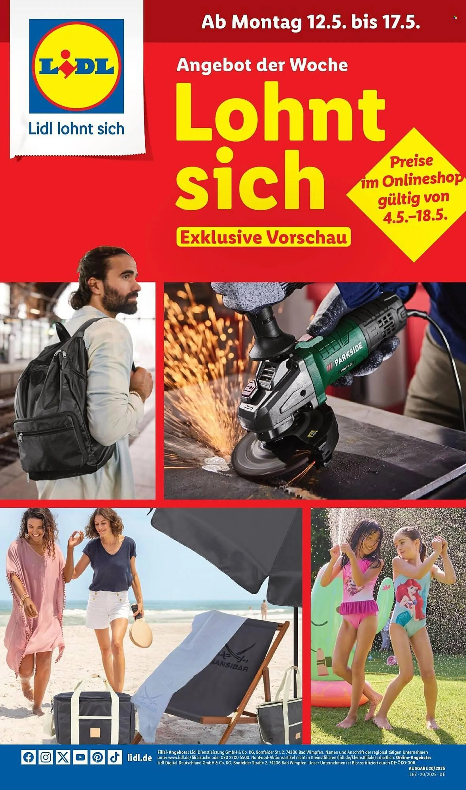 Lidl Prospekt von 12. Mai bis 17. Mai 2025 - Prospekt seite 1